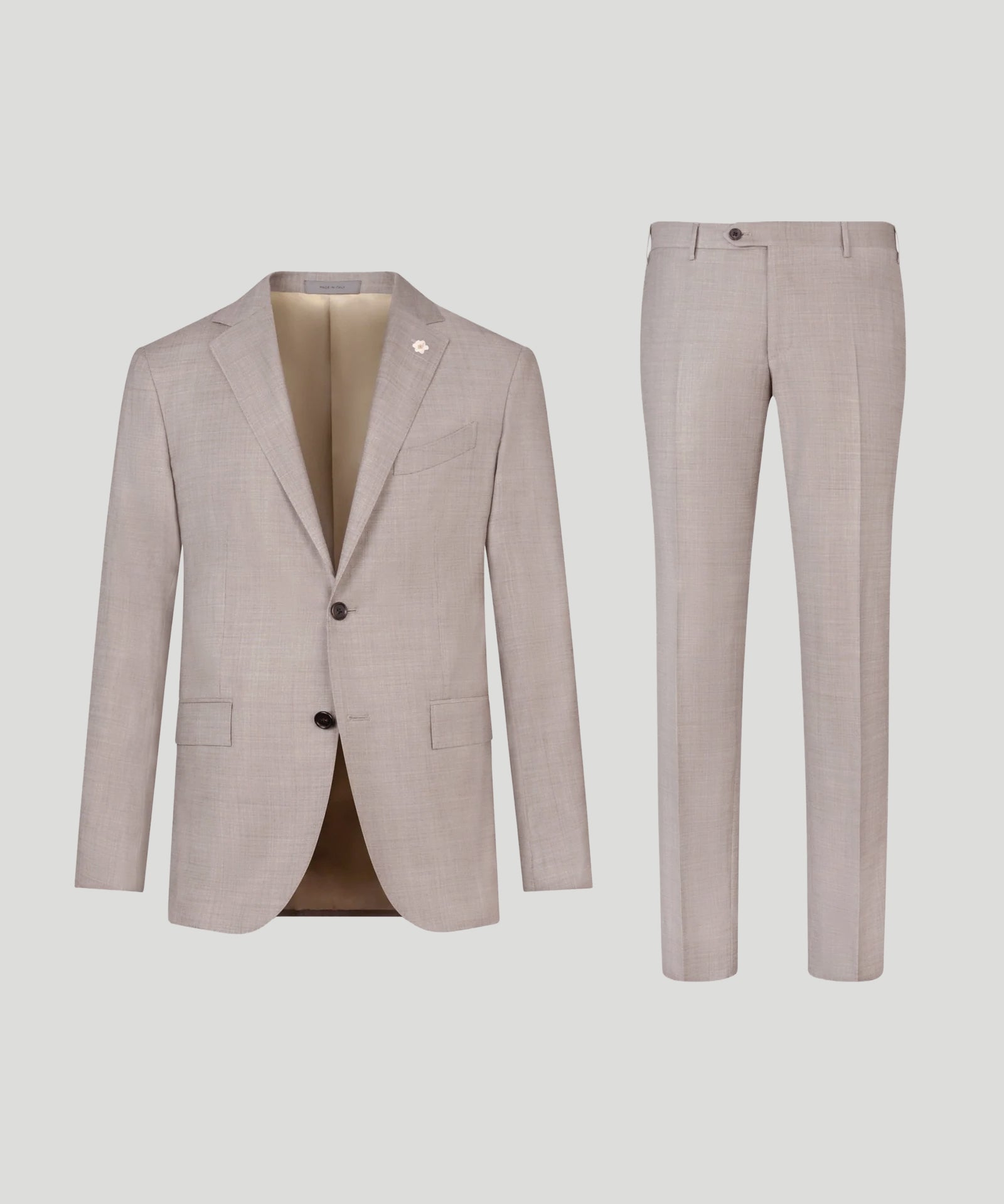 Pak virgin wol sharkskin lichtbruin