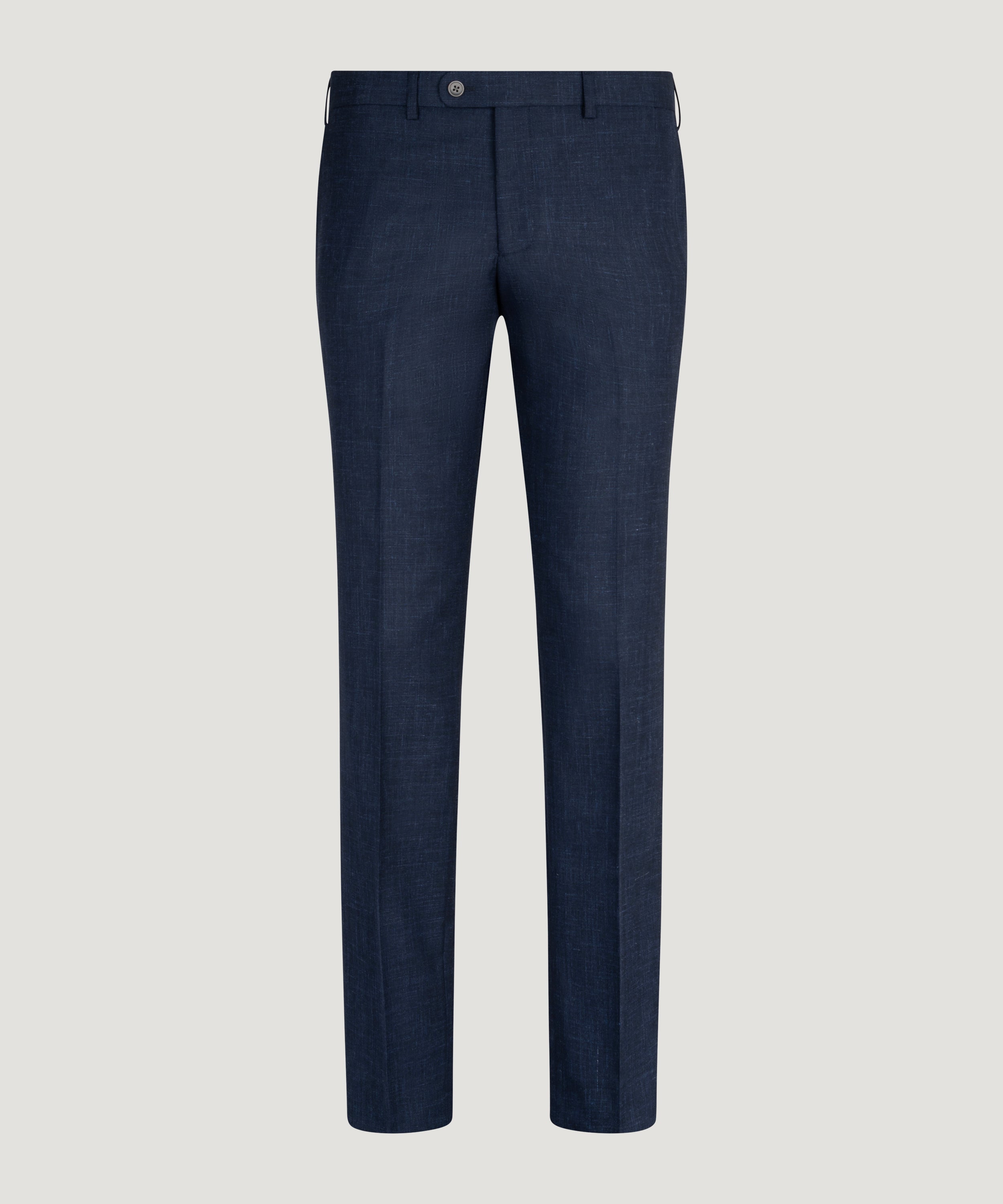 Driedelig pak wol/linnen/zijde donkerblauw