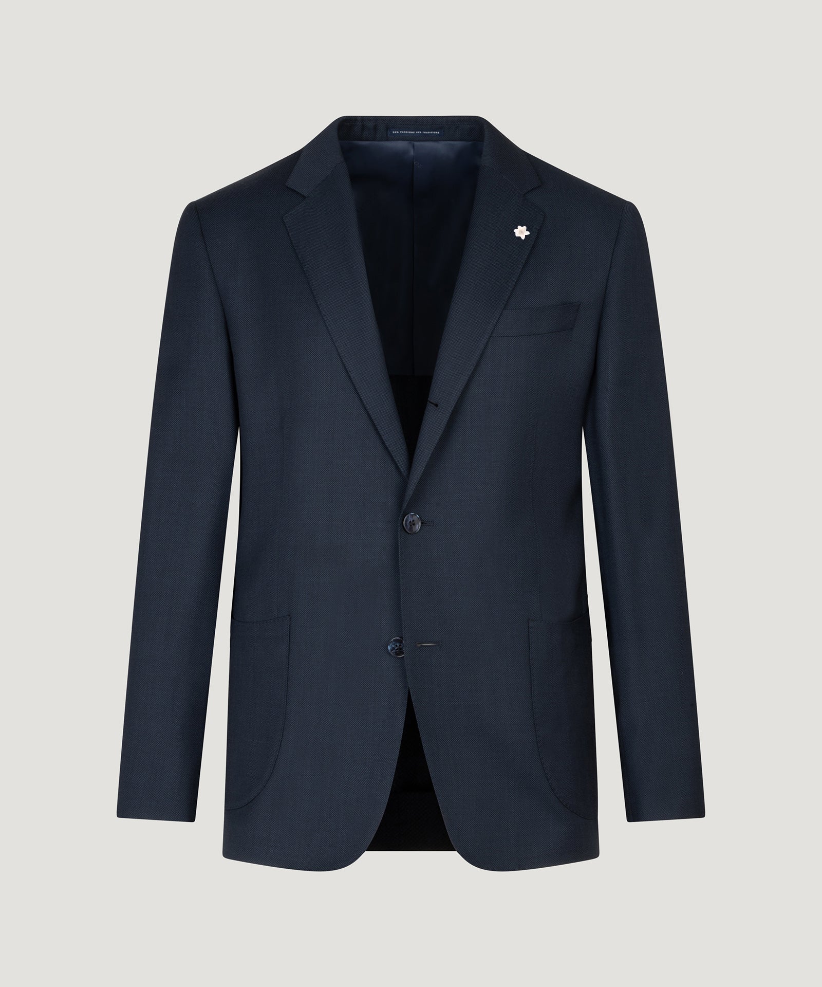 Pak Super 110's wol birdseye donkerblauw