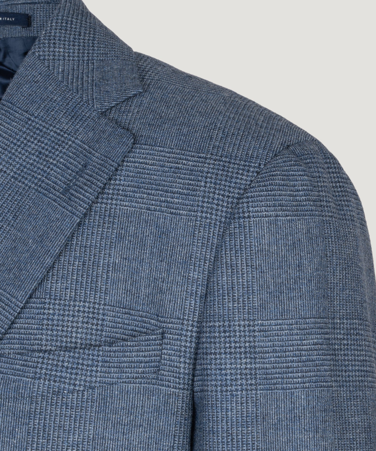 Pak Zegna Trofeo Cashmere blauw Prince of Wales