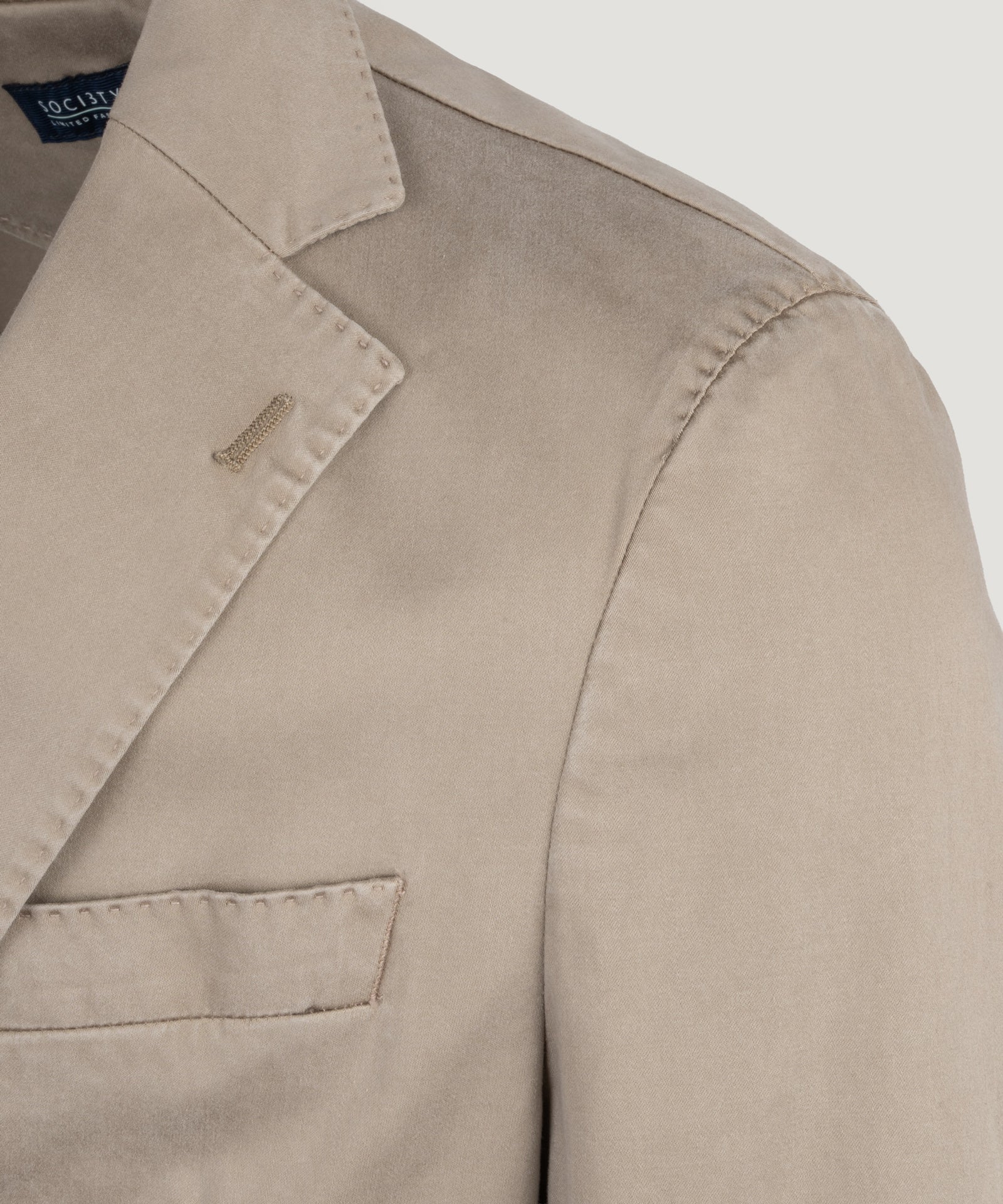 Colbert lyocell/katoen stretch garment-dyed taupe