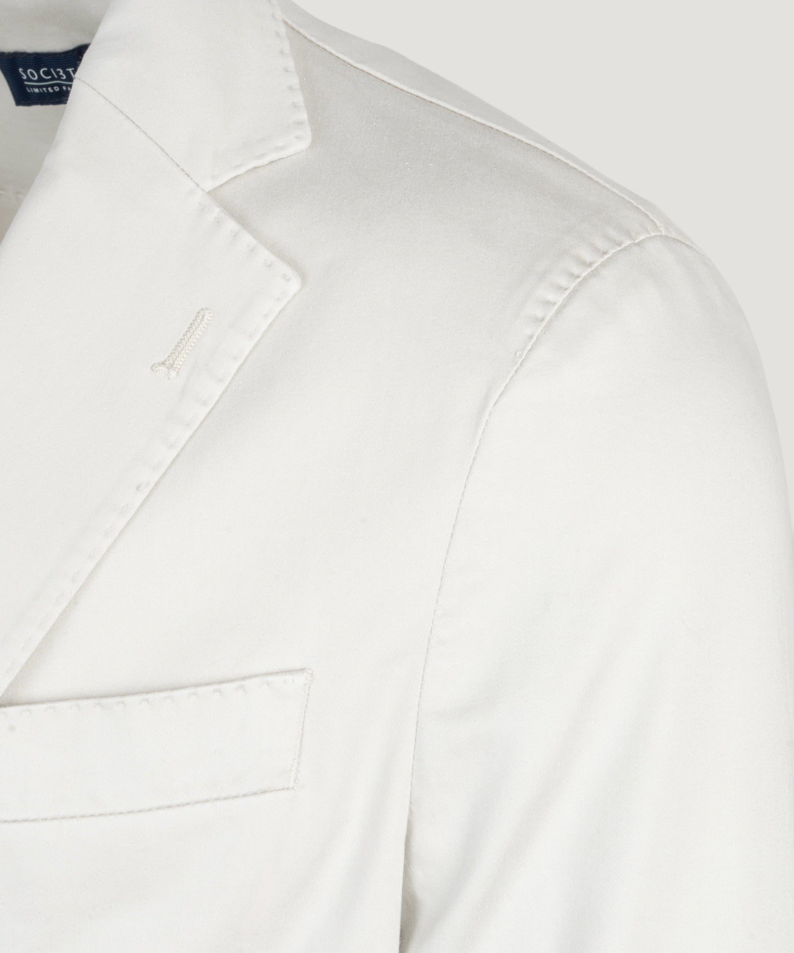 Colbert lyocell/katoen stretch garment-dyed off-white