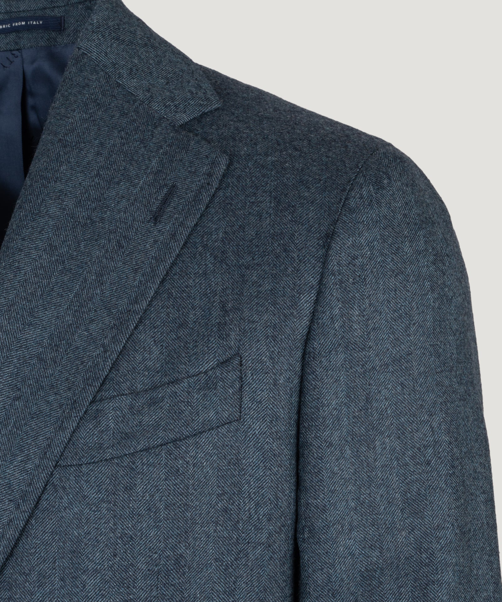 Colbert S110's wol Reda Timeless blauw visgraat