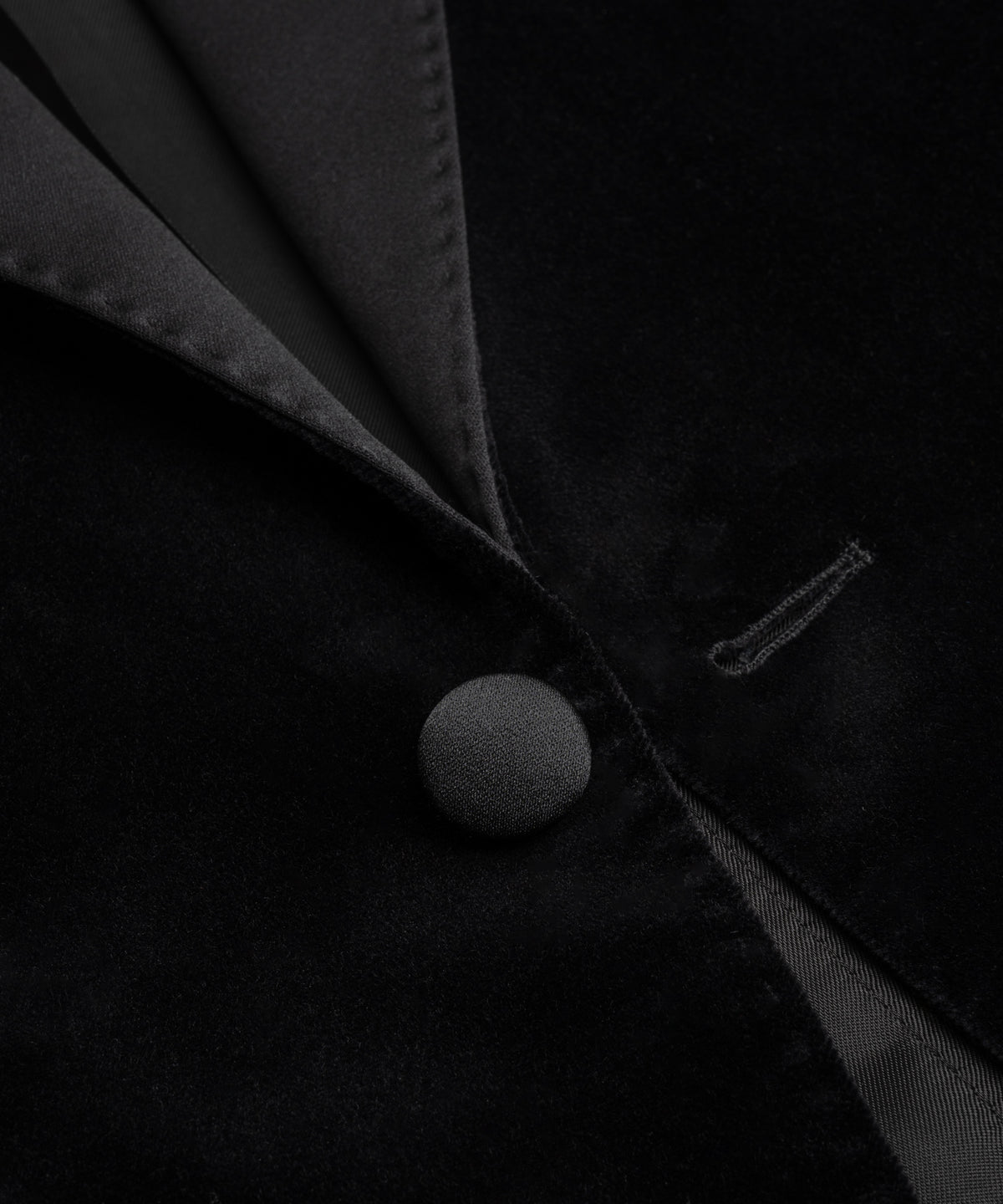 Dinner jacket katoen velvet Pontoglio zwart