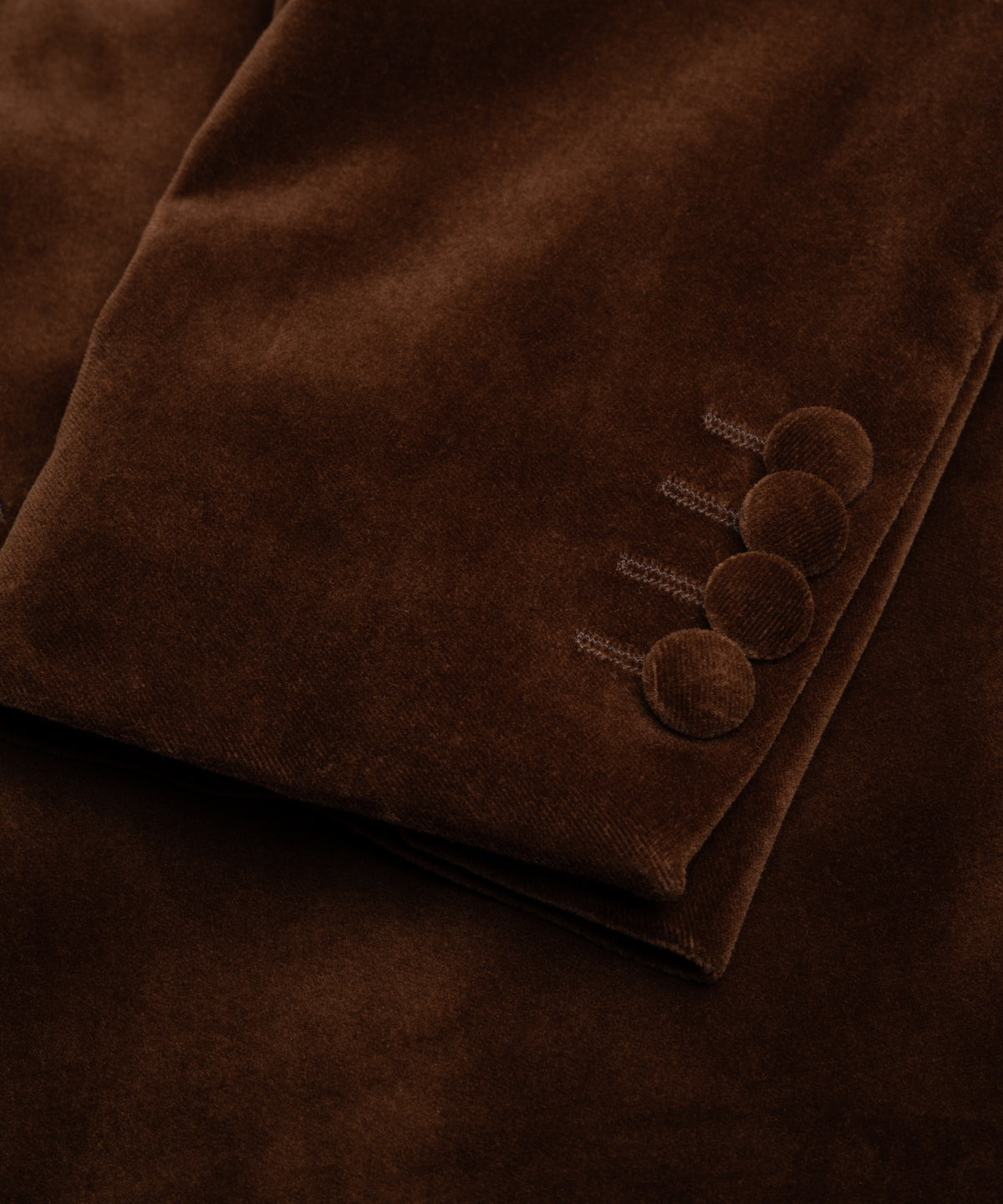 Dinner jacket katoen stretch velvet Pontoglio bruin