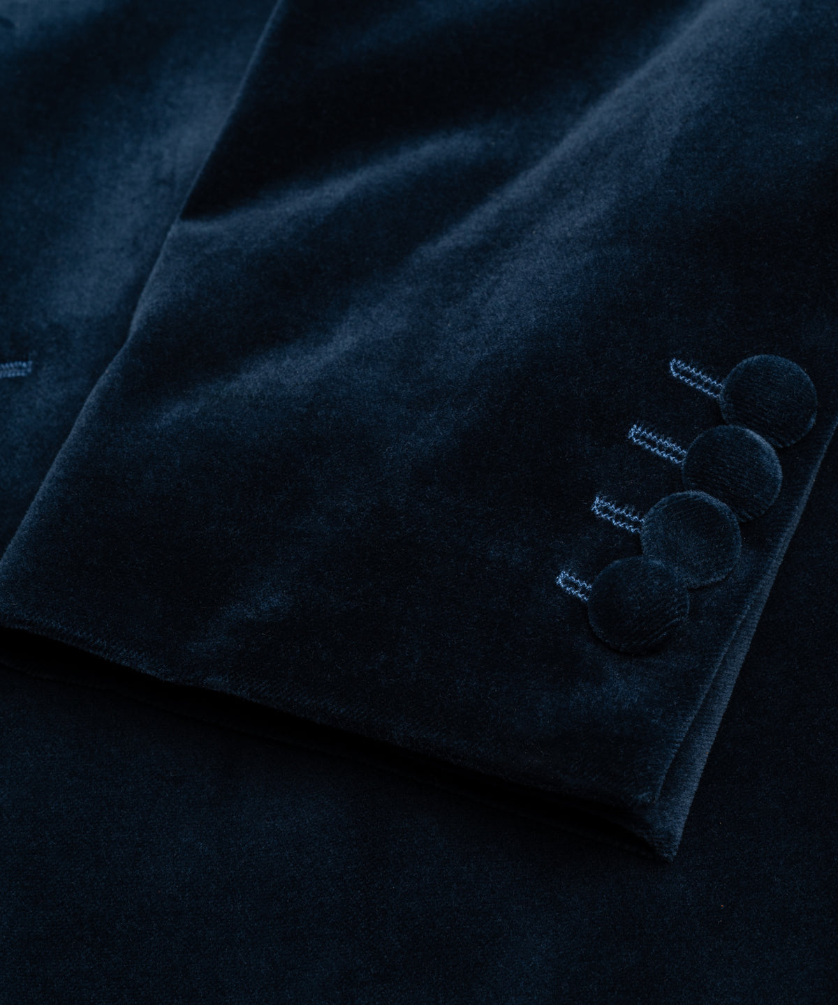 Dinner jacket katoen stretch velvet Pontoglio blauw