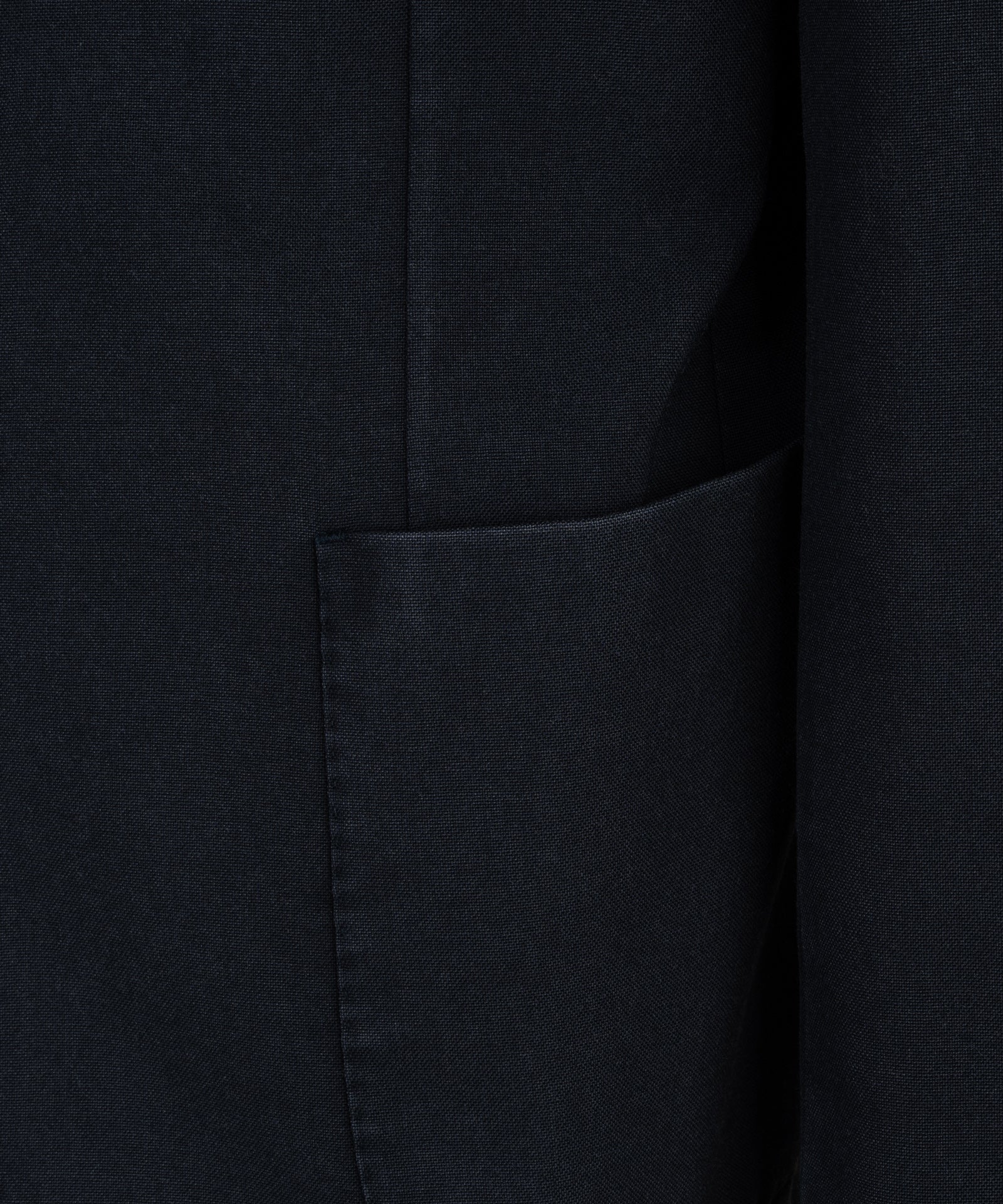 Colbert scheerwol garment-dyed donkerblauw
