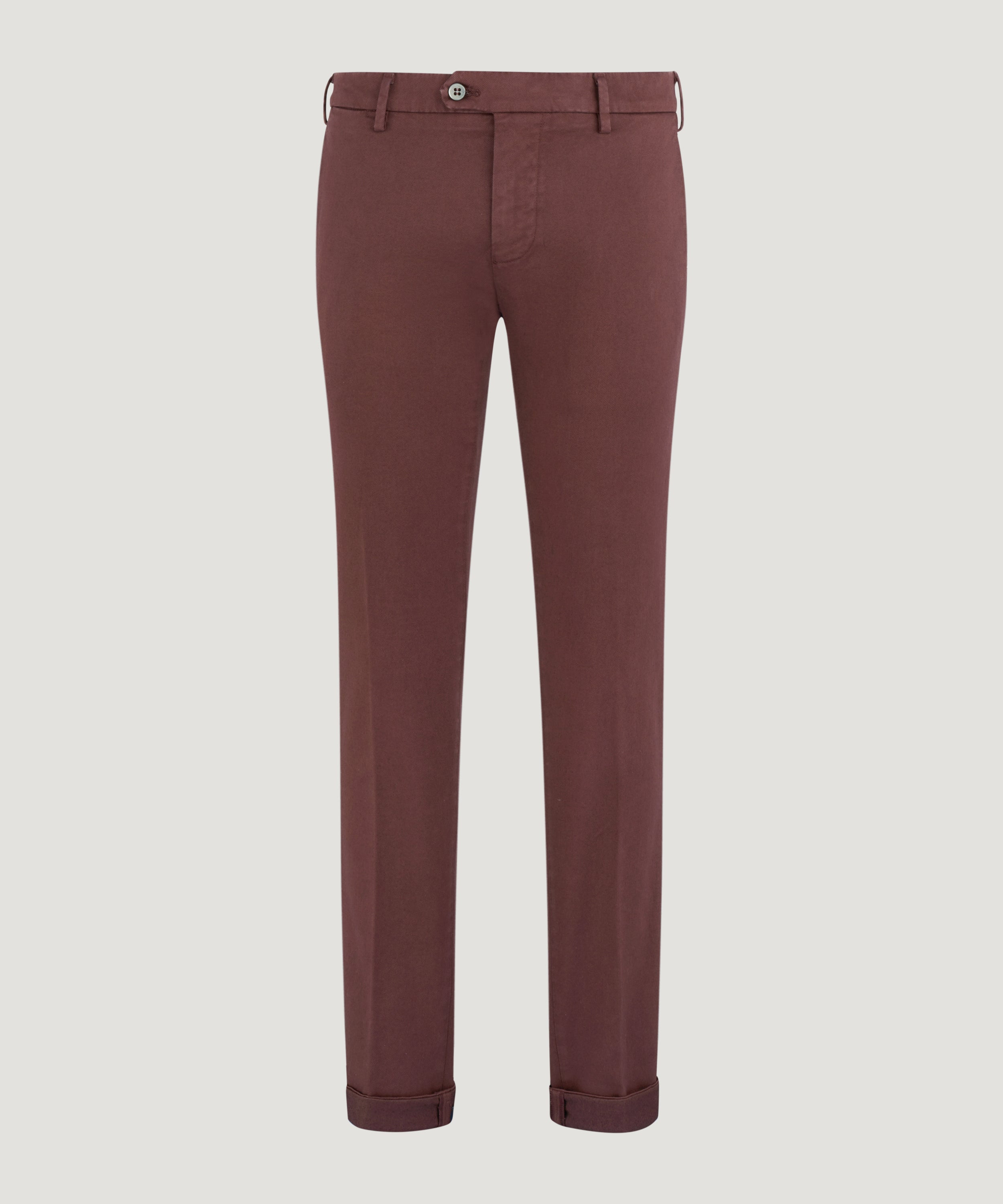 New York style chino katoen/modal stretch donkerrood