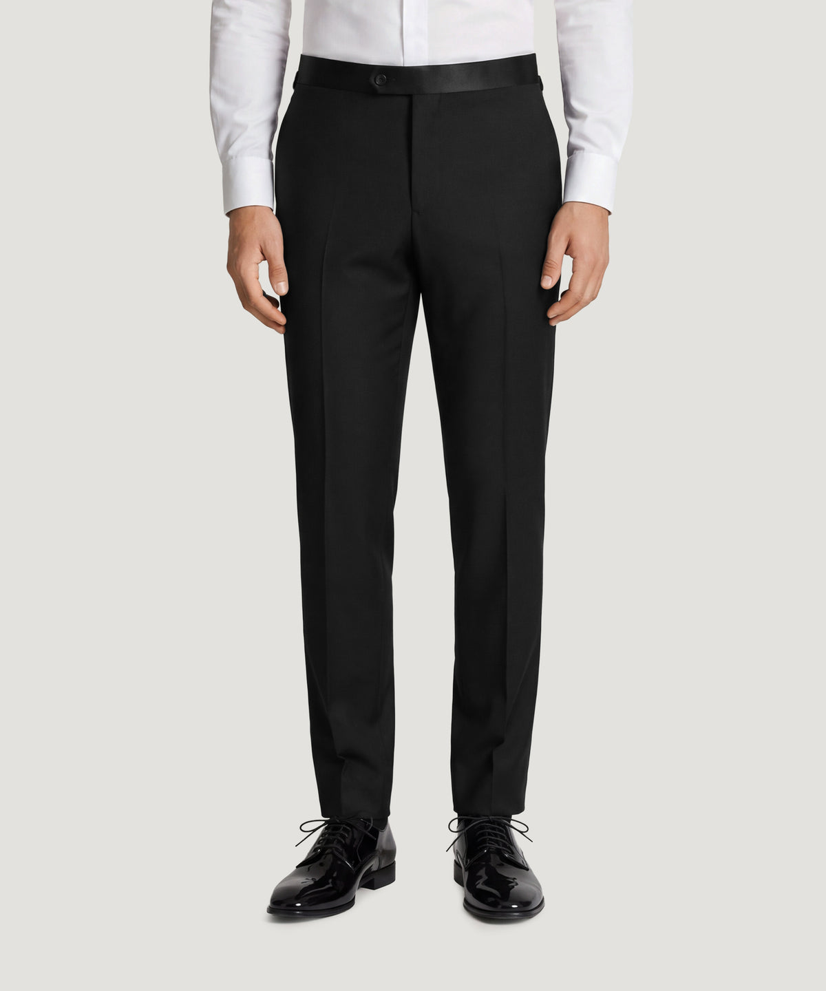 Smokingbroek wol zwart