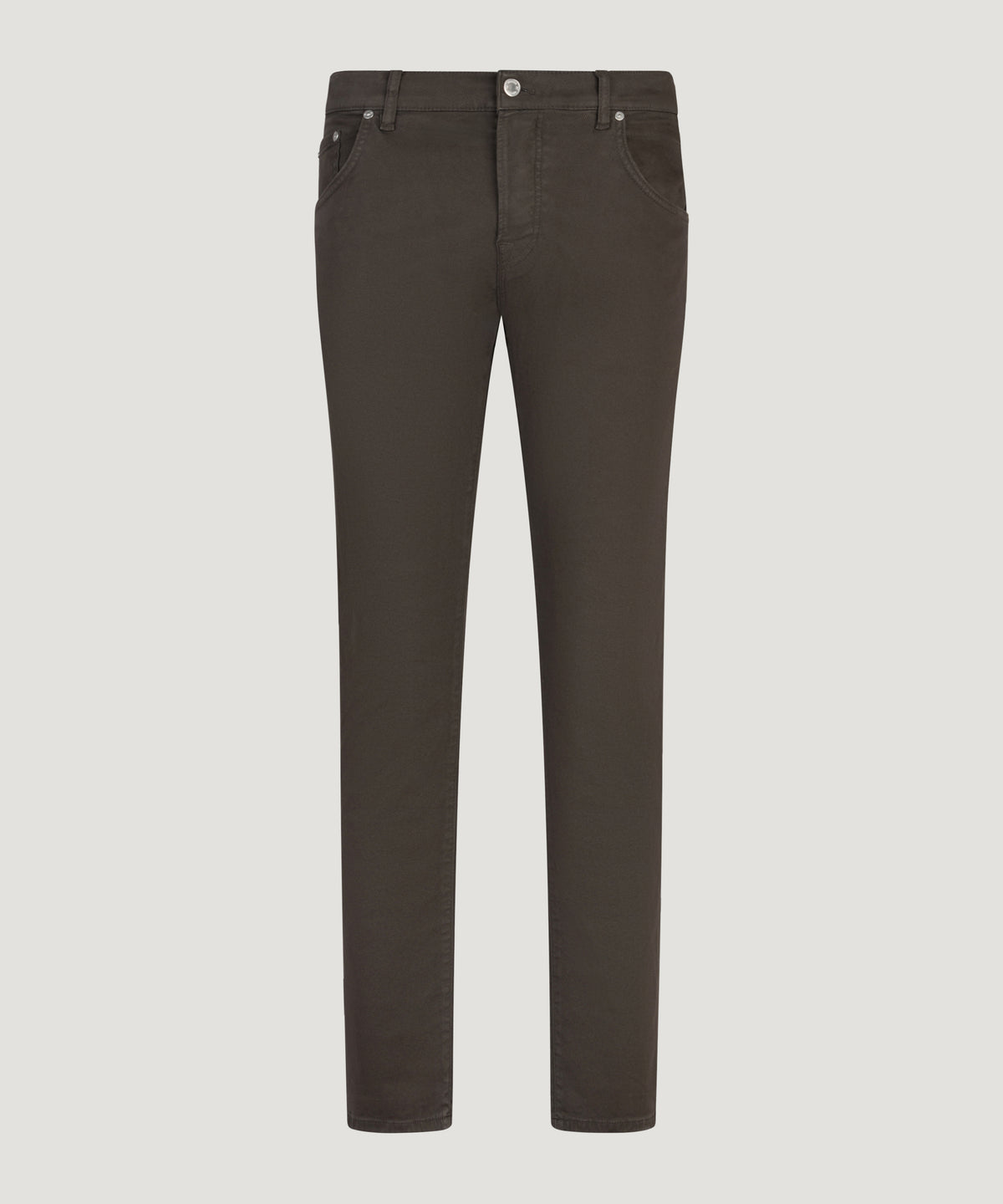 Breakbeat 5-pocket katoen/lyocell stretch donkerbruin