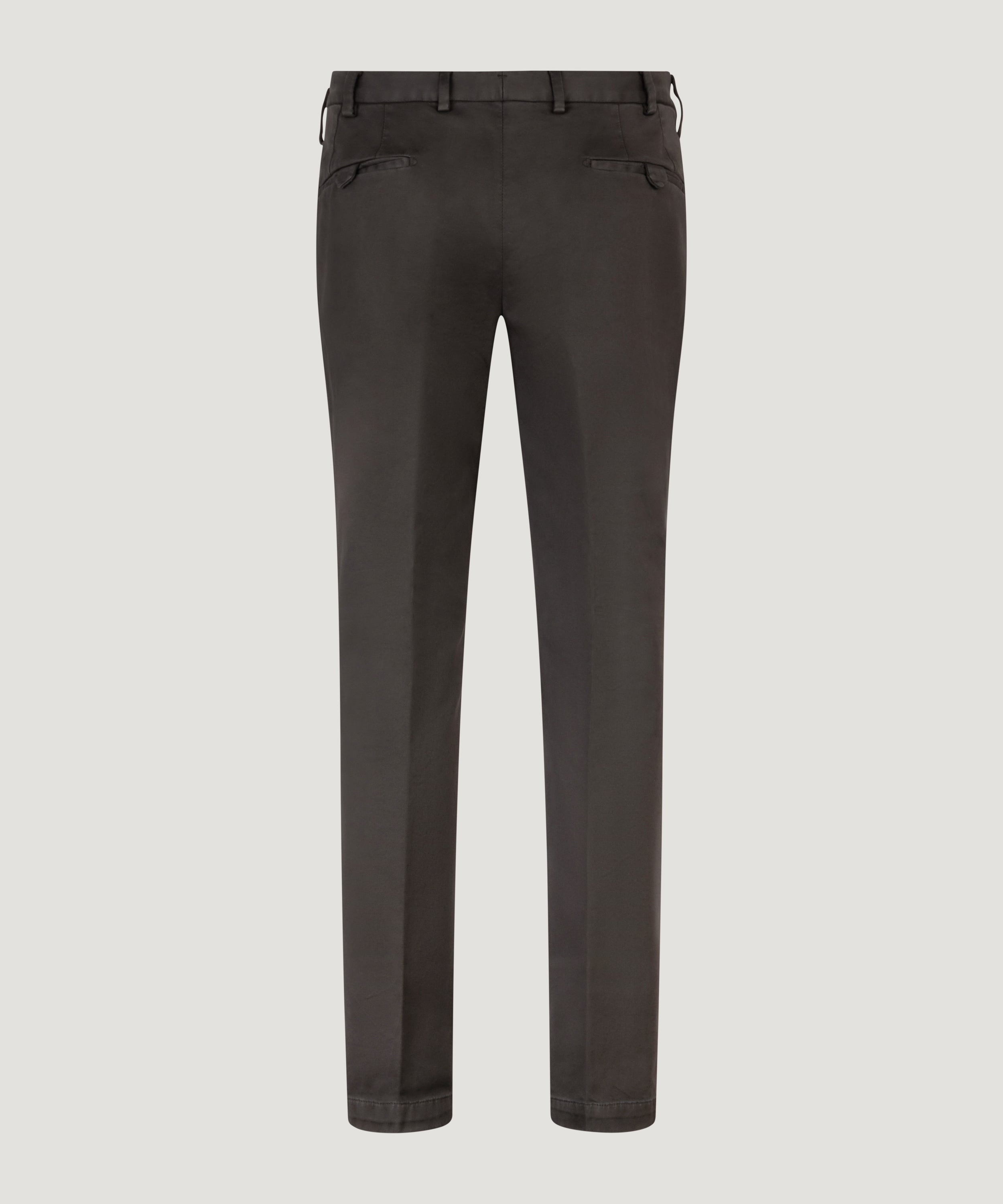 Pantalon Supima katoen stretch donkerbruin