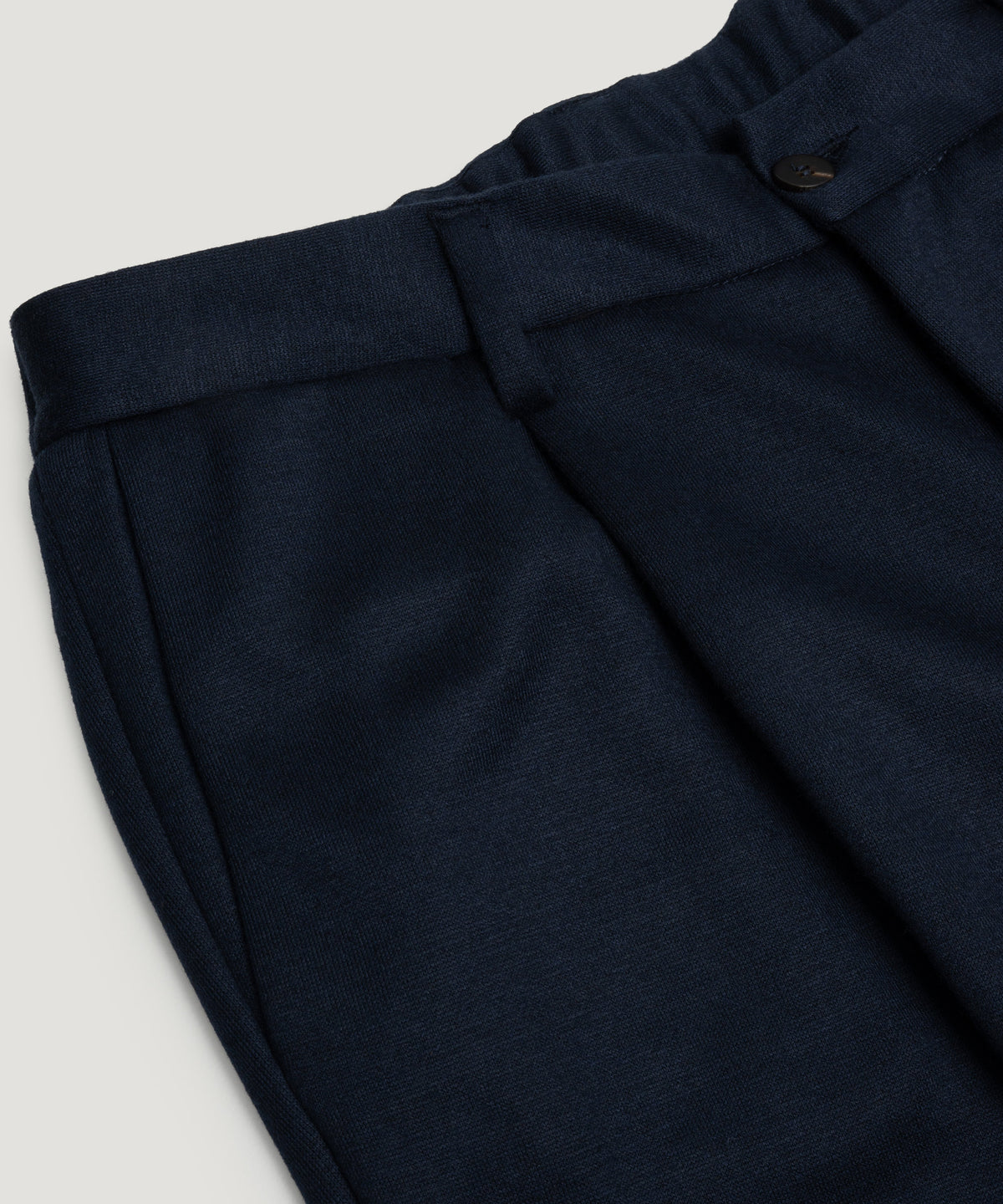 Broek merinowol/TENCEL jersey donkerblauw