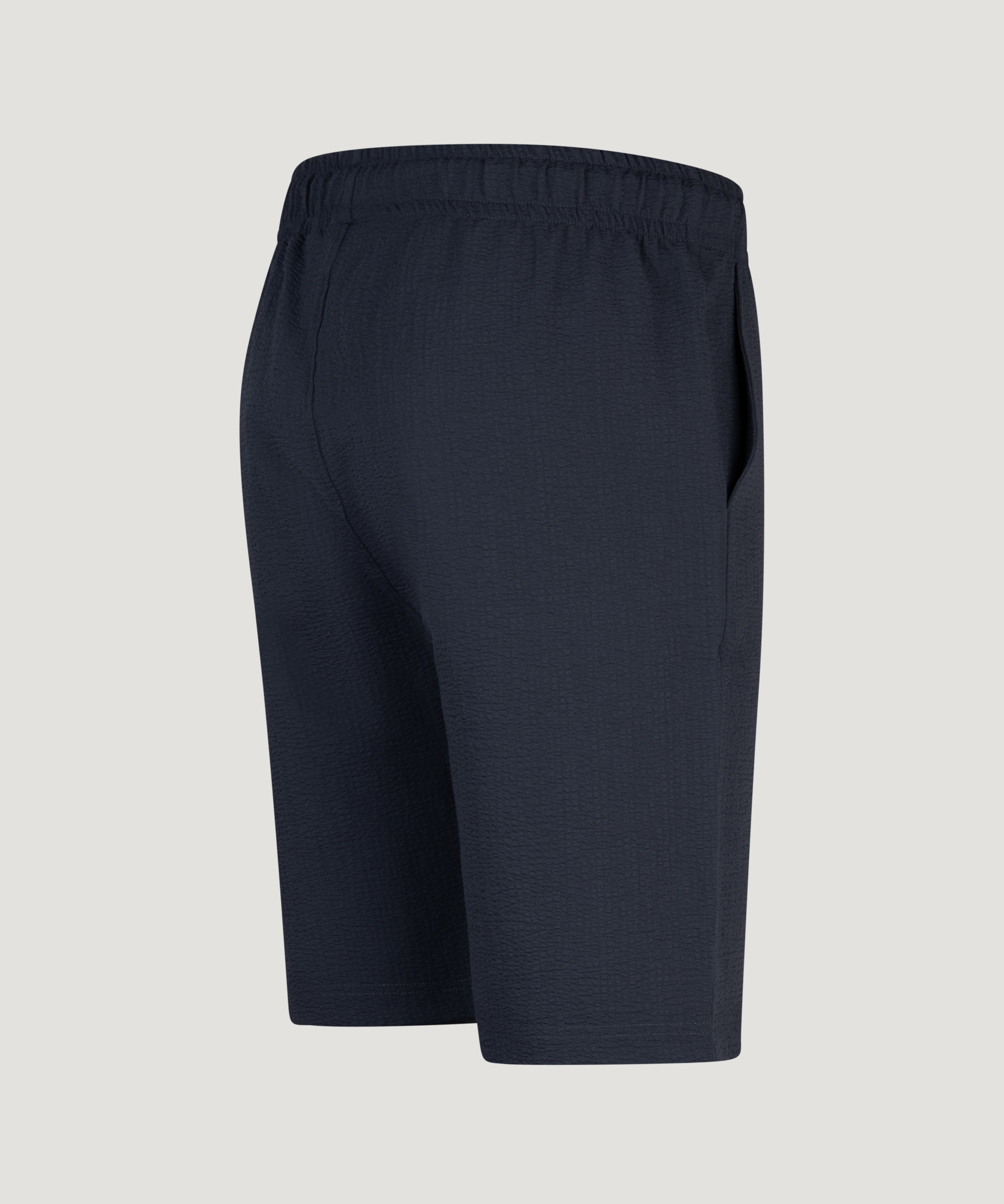 Seersucker shorts donkerblauw
