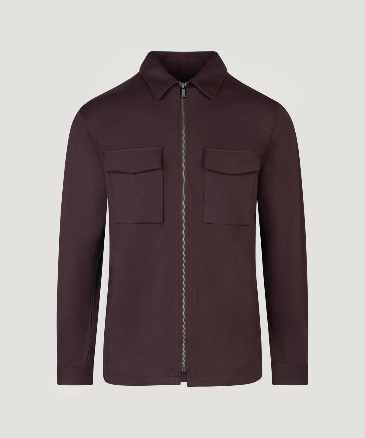 Overshirt viscose/polyamide stretch bordeauxrood