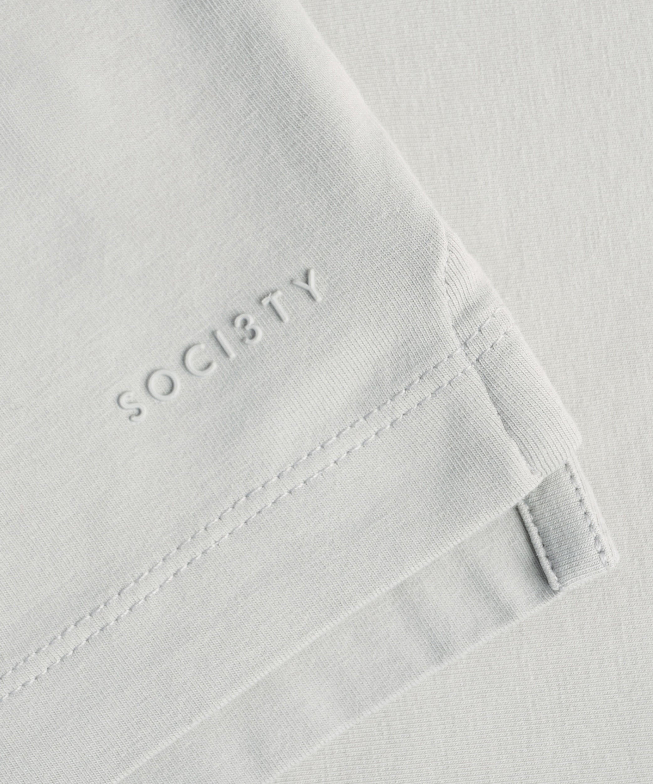 Polo katoen jersey stretch lichtgrijs