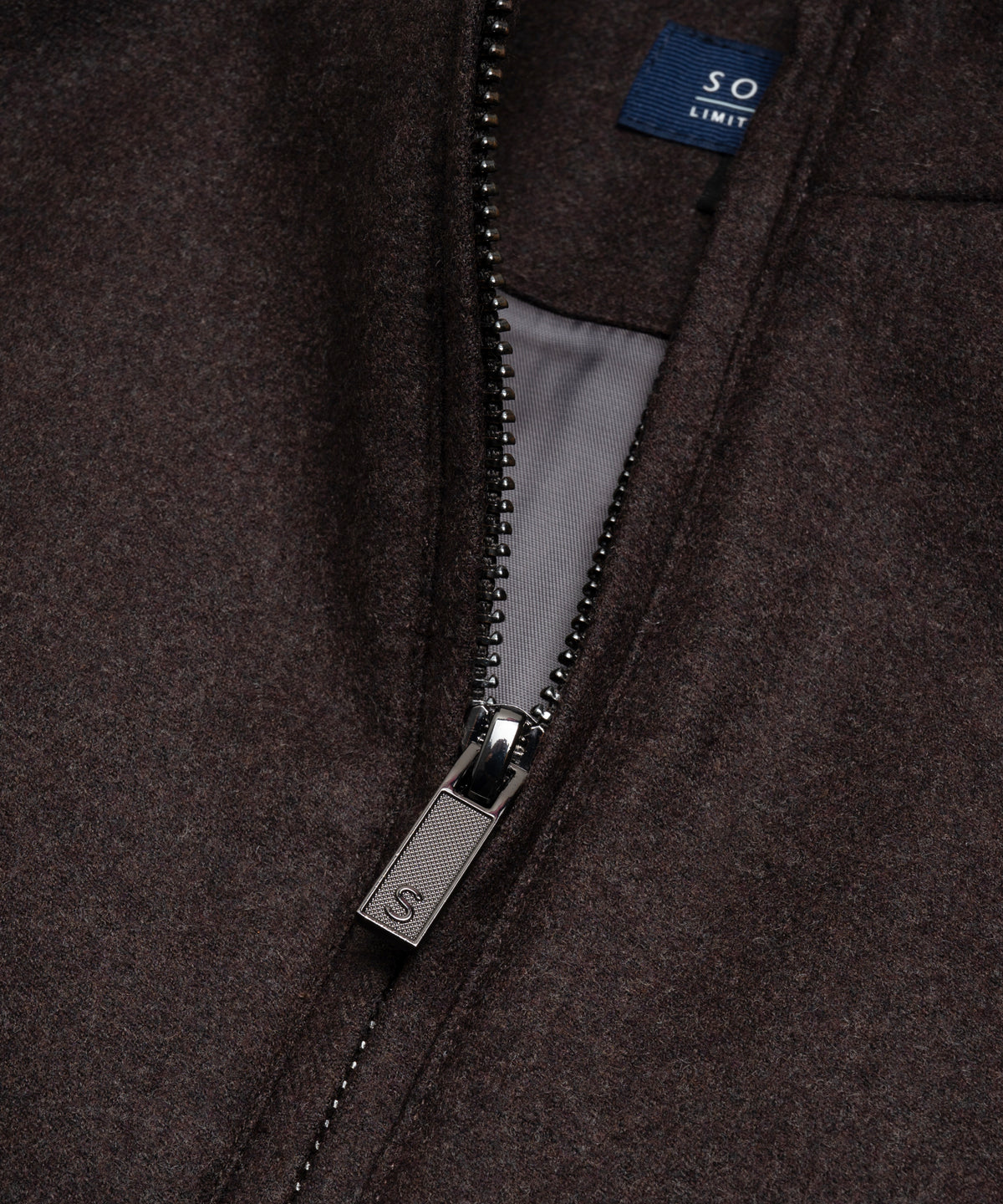 Lorenzo light flannel bodywarmer scheerwol donkerbruin