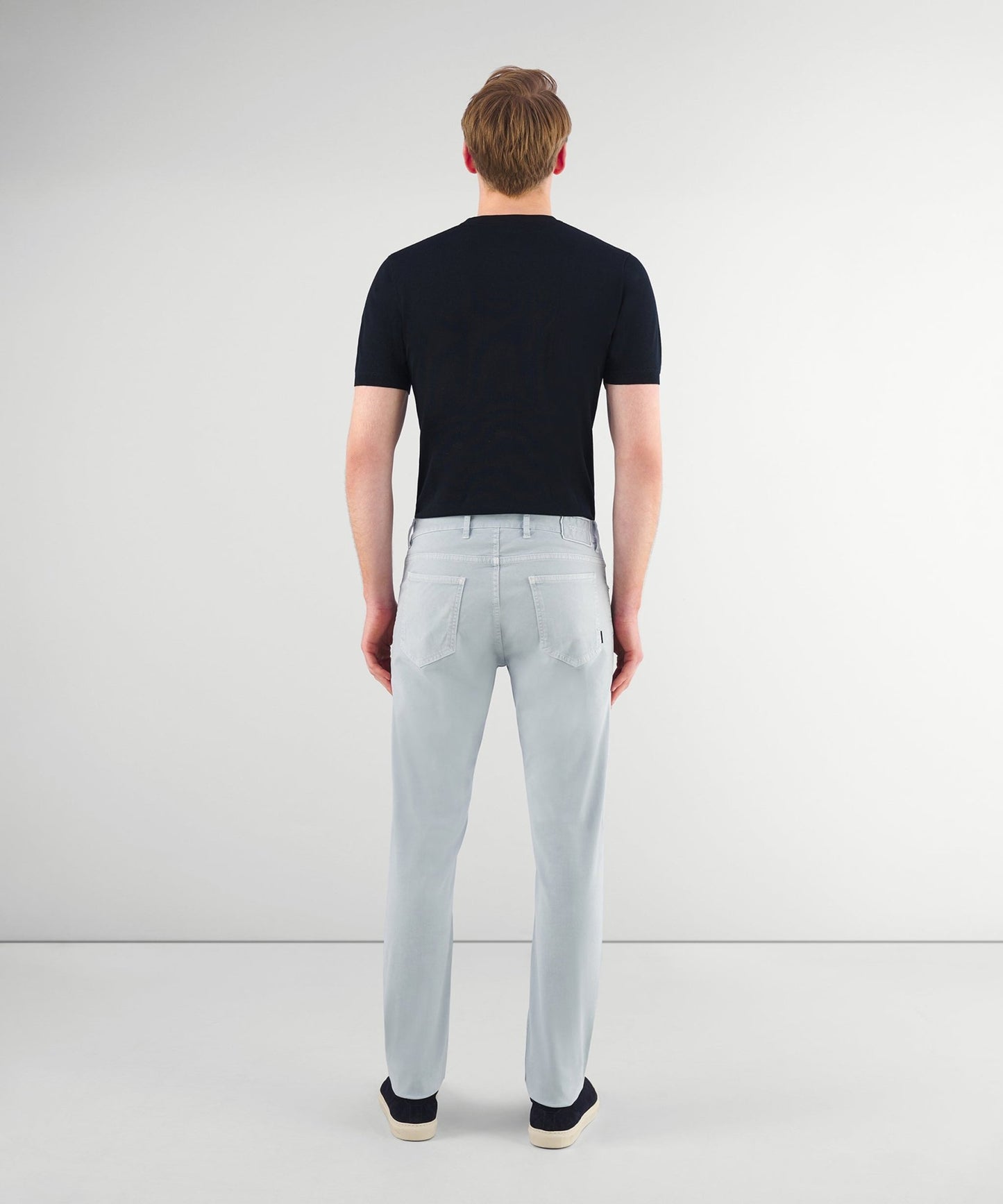 SOCI3TY 5-pocket broek garment dye katoen lichtblauw - The Society Shop