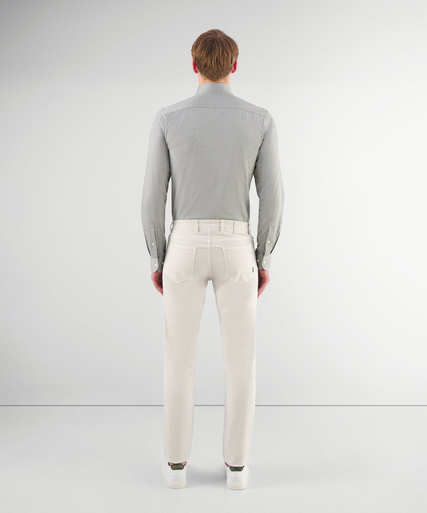 SOCI3TY 5-pocket broek garment dye katoen off-white - The Society Shop