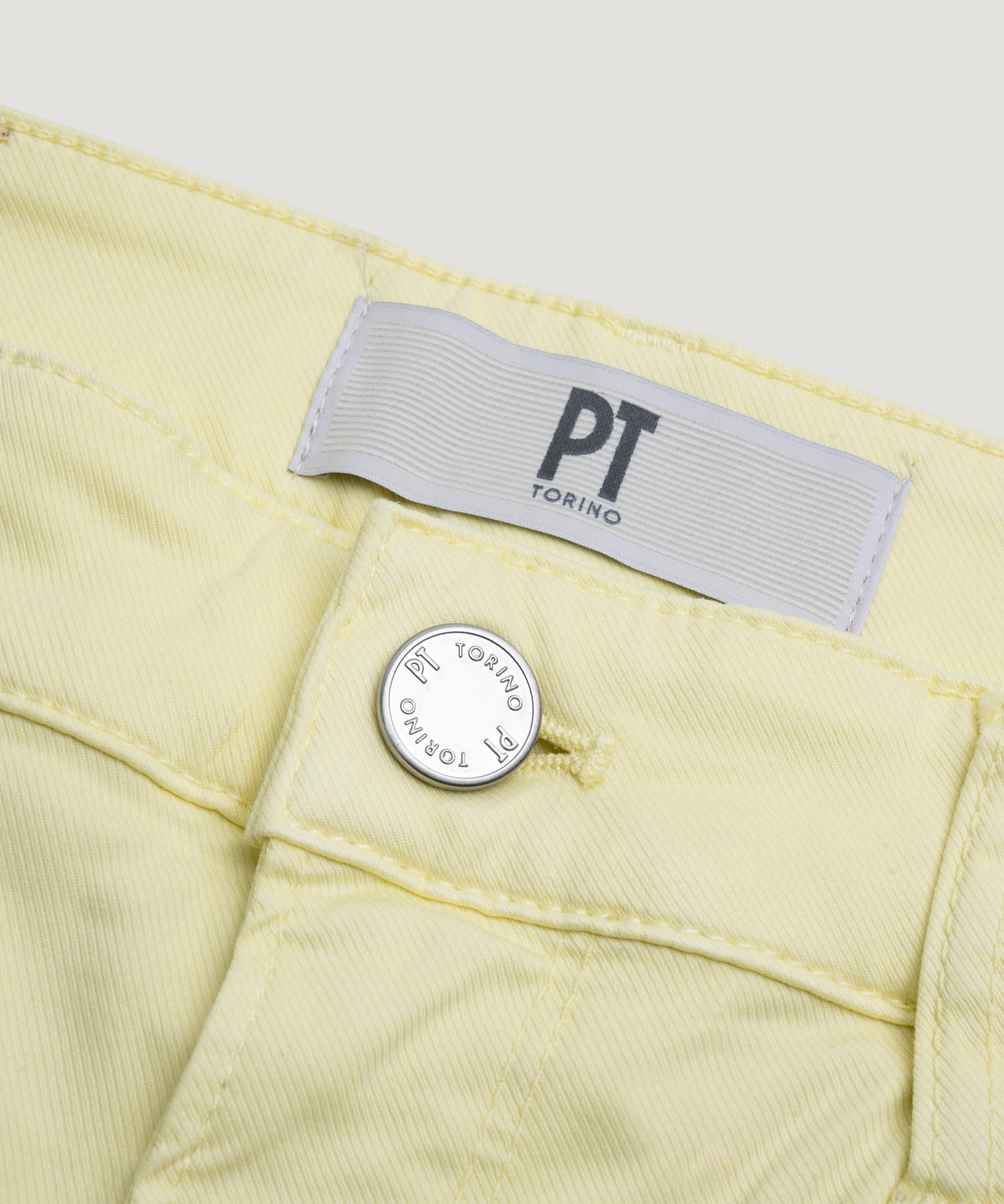 PT Torino 5 - pocket Jazz Updated katoen/lyocell stretch lichtgeel - THE SOCIETY SHOP