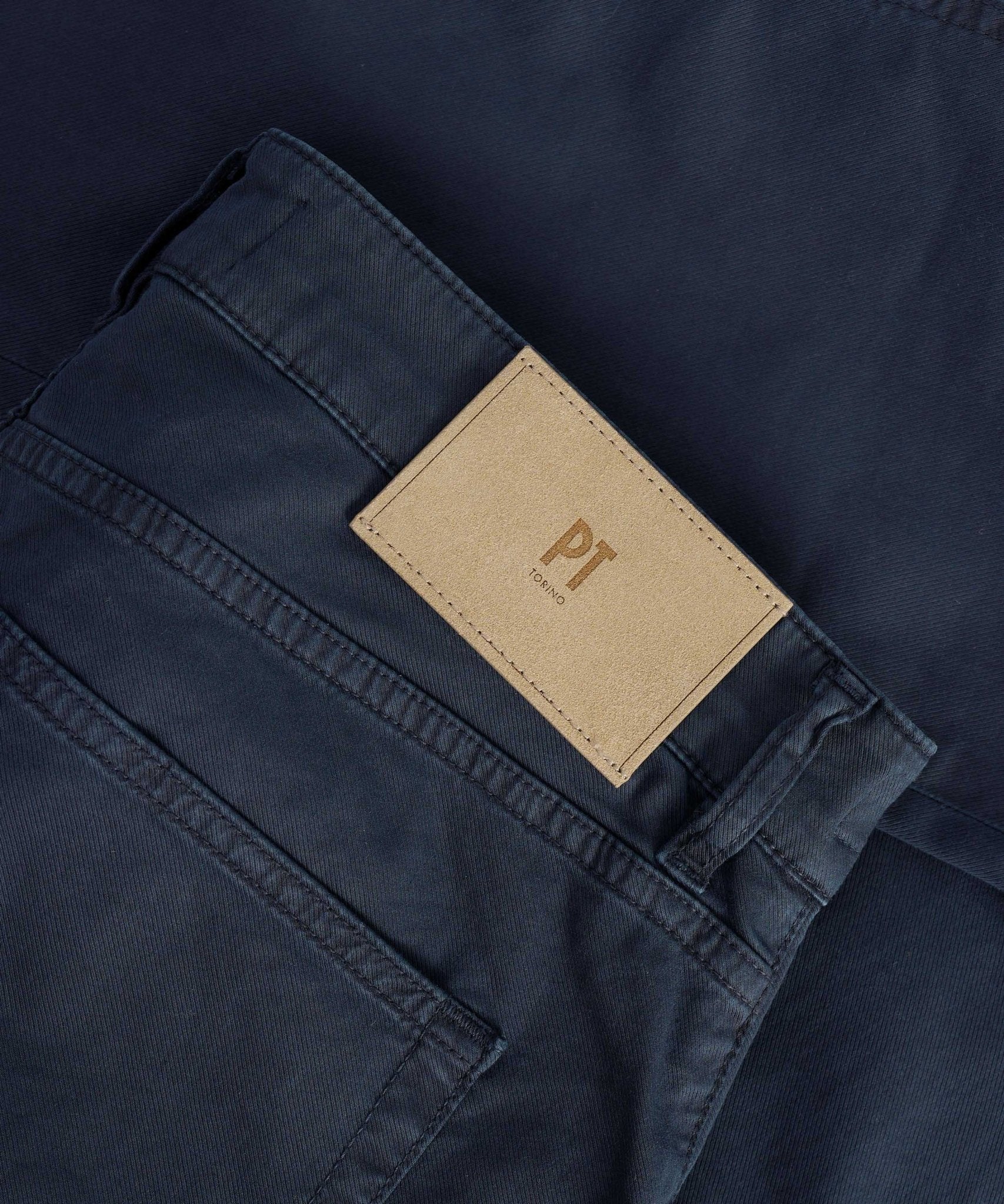 PT Torino 5 - pocket katoen/lyocell stretch donkerblauw - THE SOCIETY SHOP