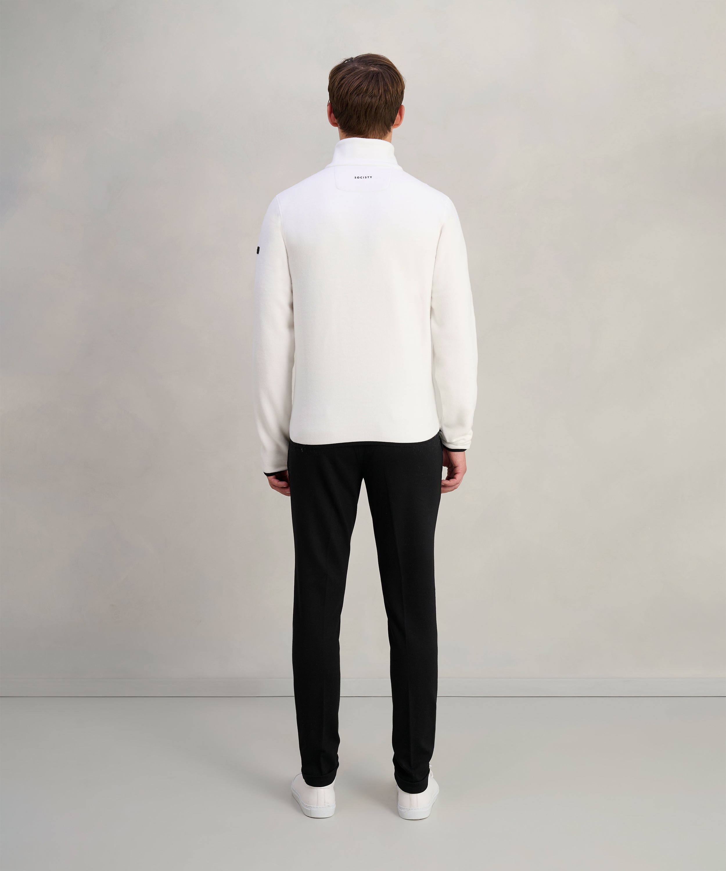 Trui half-zip polar fleece off-white