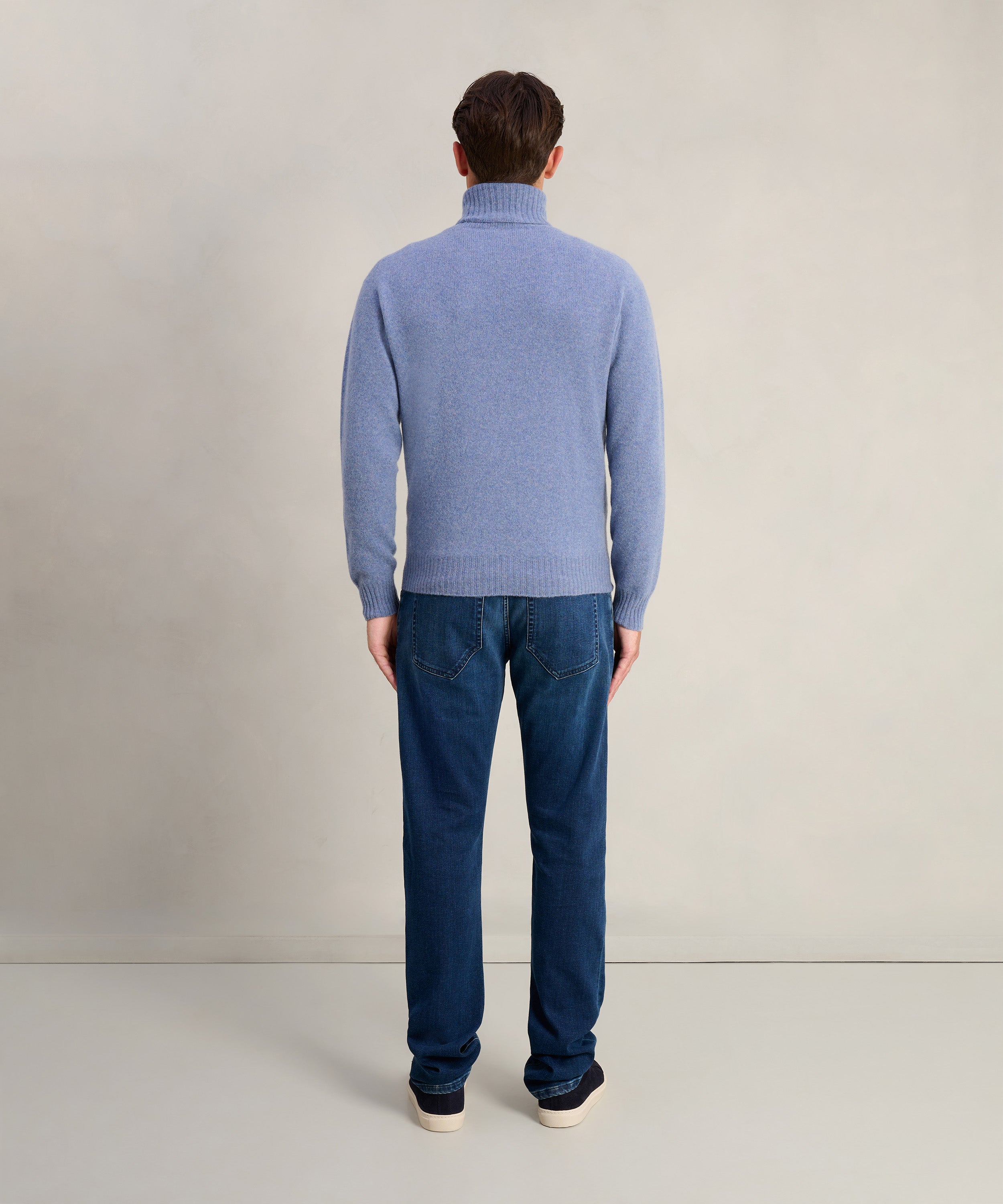 Seamless coltrui Shetland wol blauw
