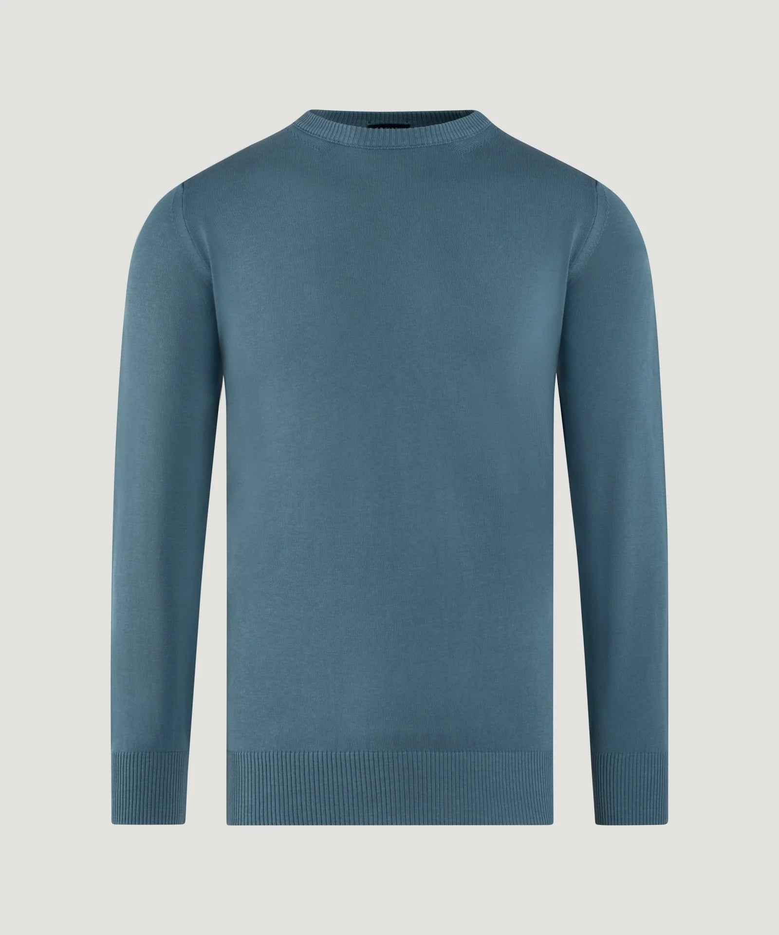 Trui crewneck Cool Cotton garment-dyed blauw