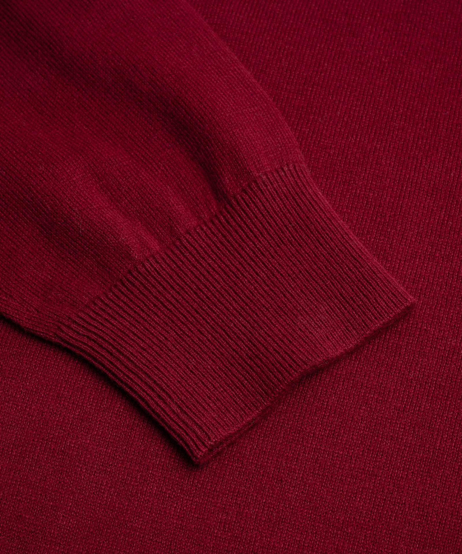 Long sleeve polo Cotton Cashmere donkerrood