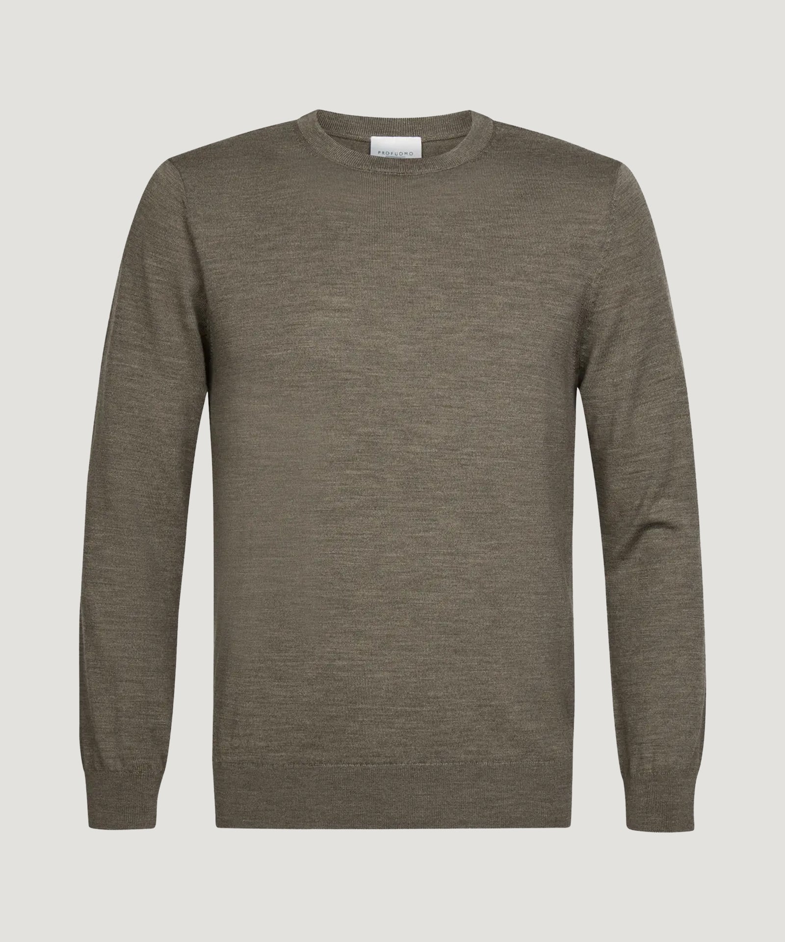 Crewneck trui merino bruin
