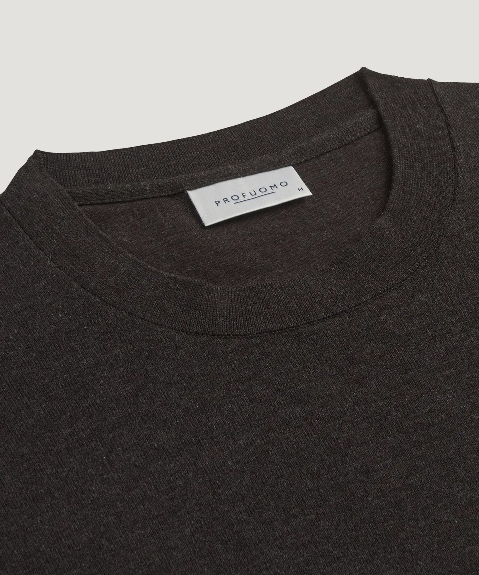 Luxury Basic crewneck trui donkerbruin