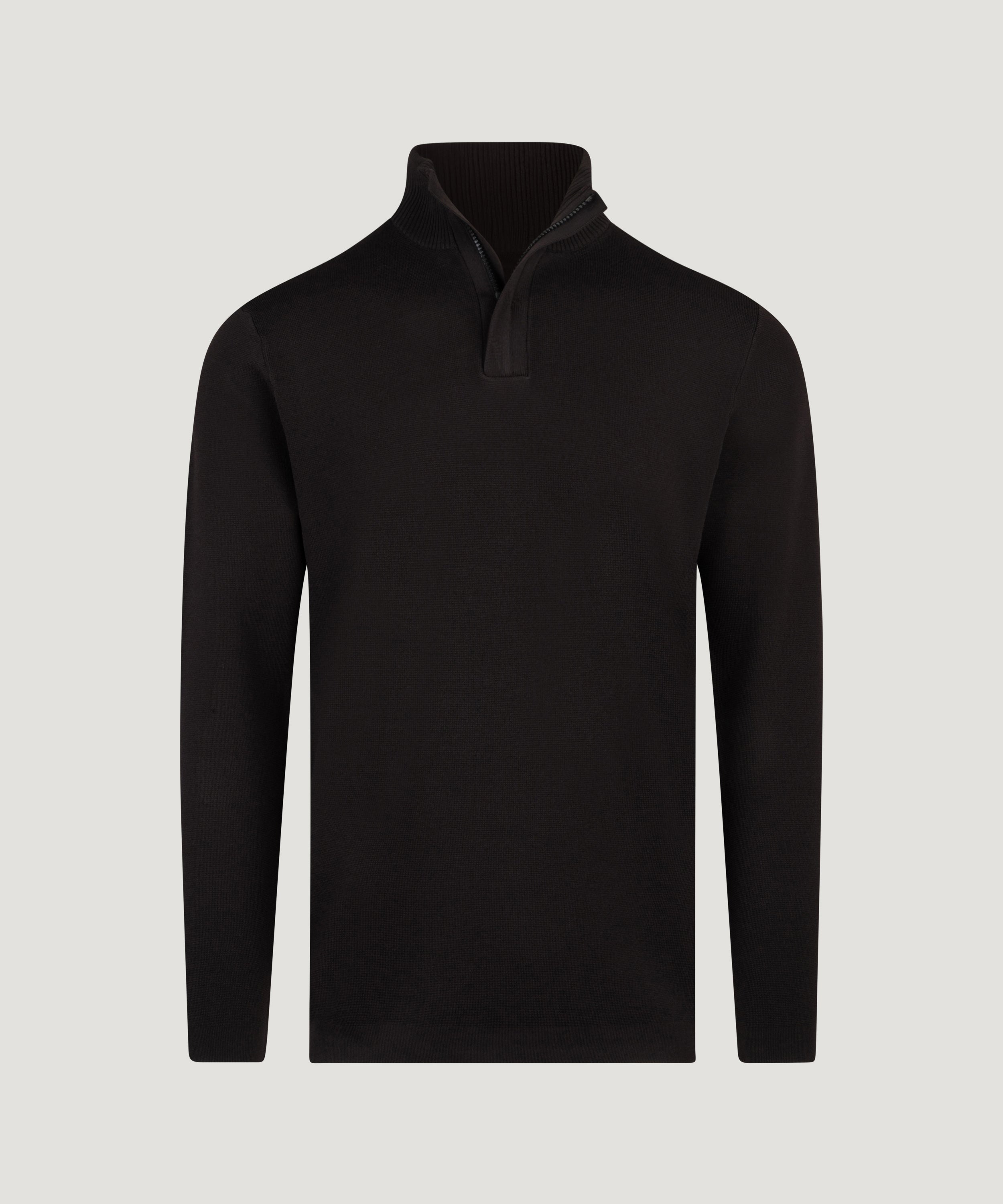 Half-zip trui cool dry easy stretch donkerbruin