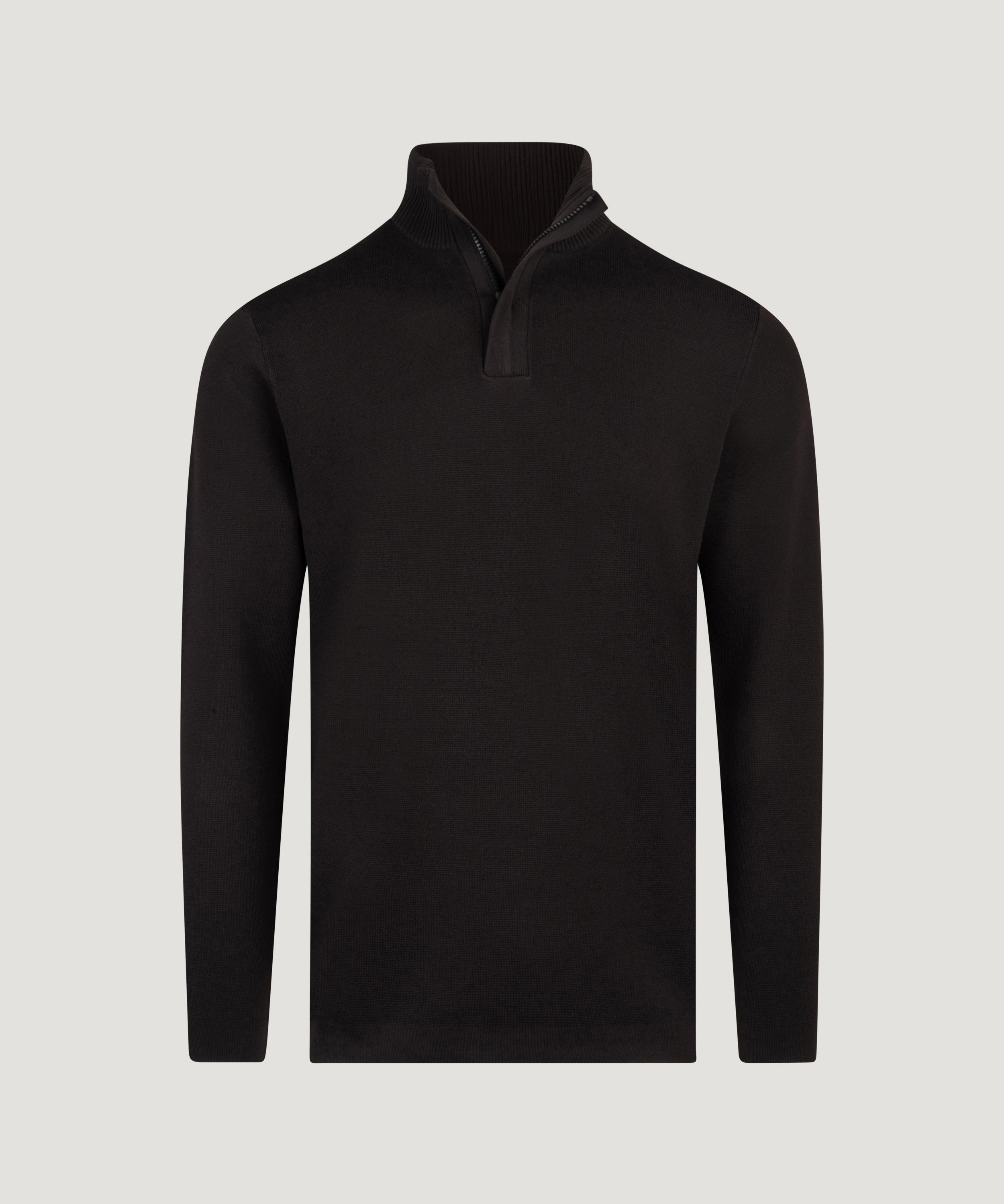 Half-zip trui cool dry easy stretch donkerbruin