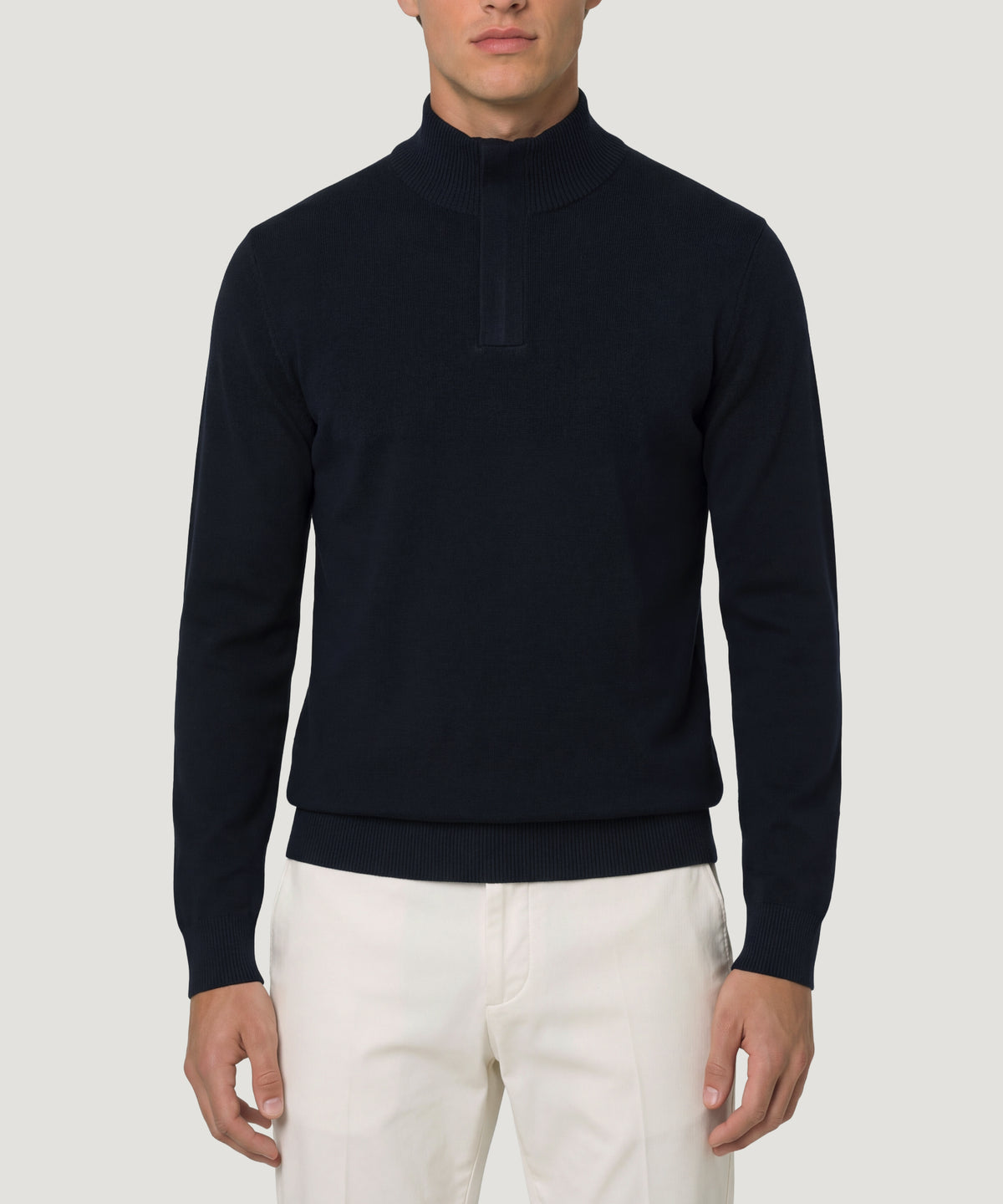Half-zip trui cool dry easy stretch donkerblauw
