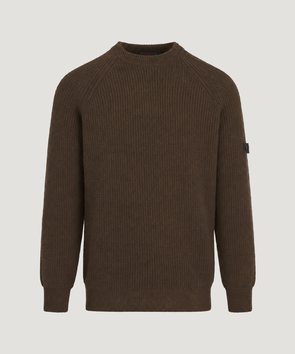 Mirak GRS ribbed crewneck trui wol bruin