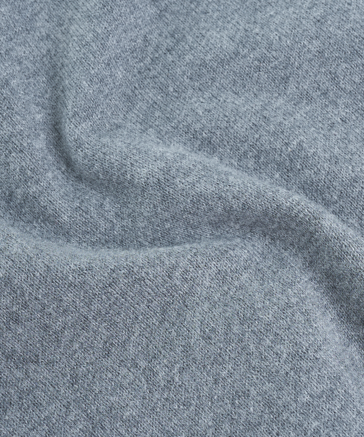 Trui half-zip grijs katoen en kasjmier