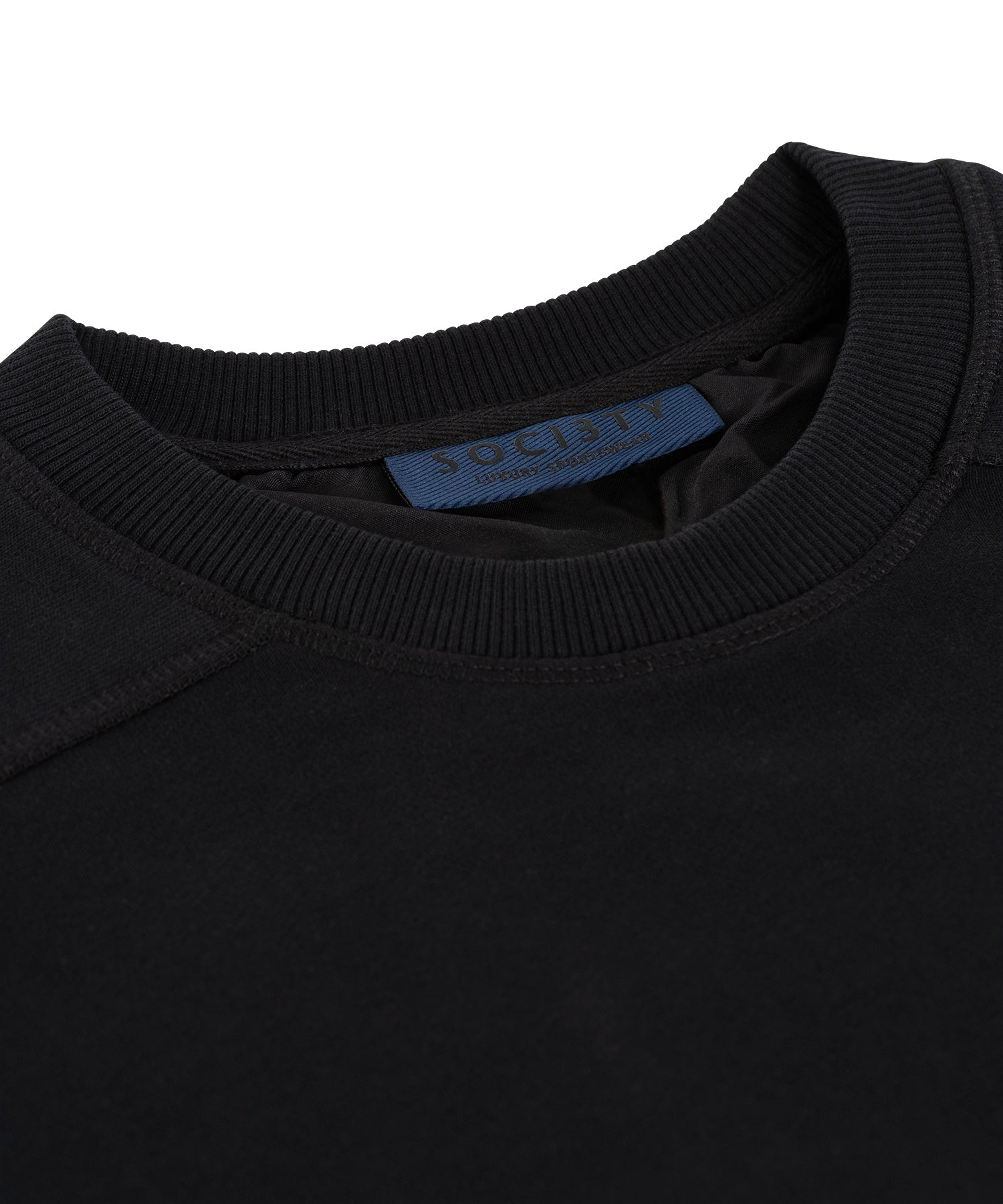 Sweatshirt crewneck katoen zwart