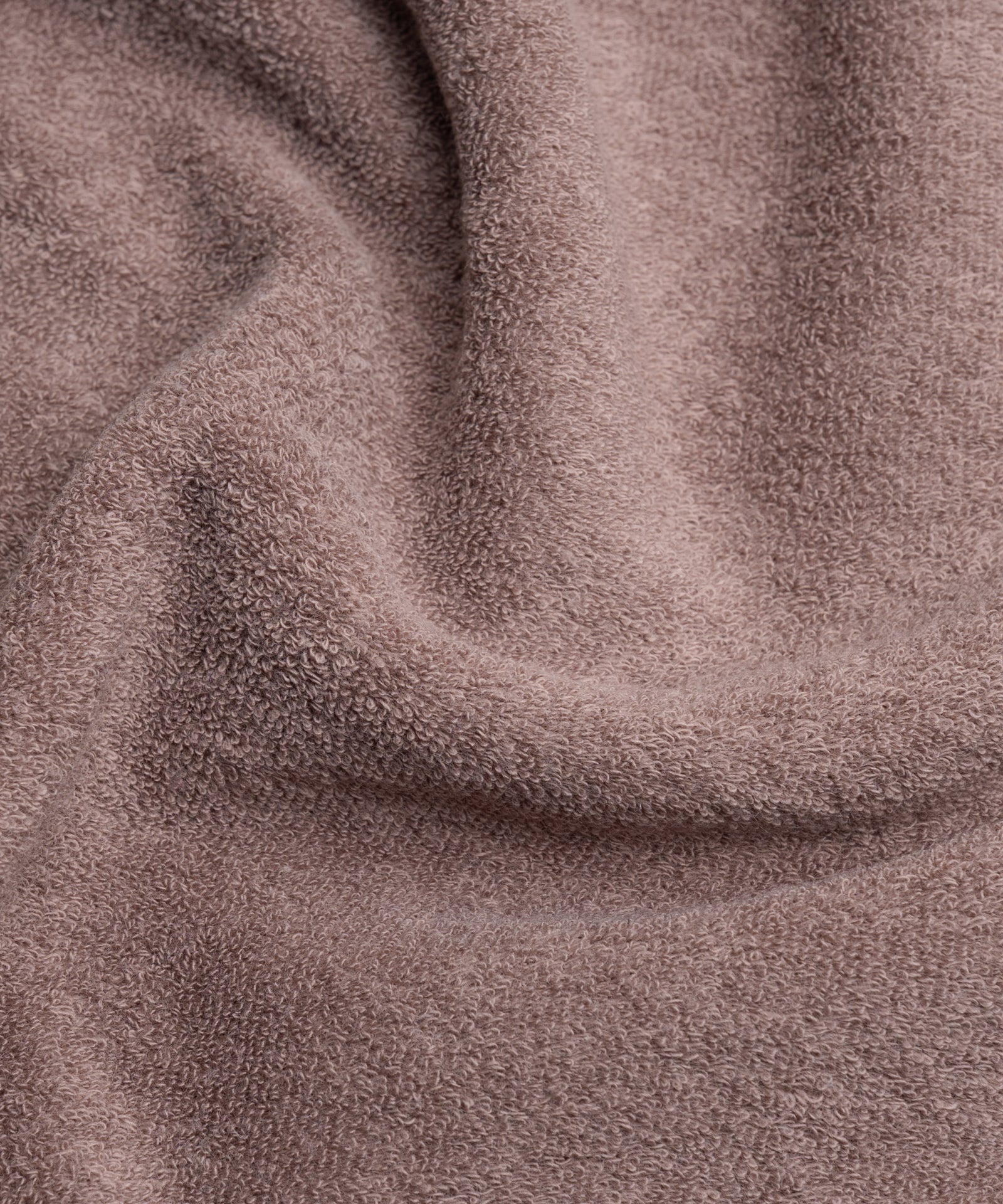 T-shirt katoen French terry bruin