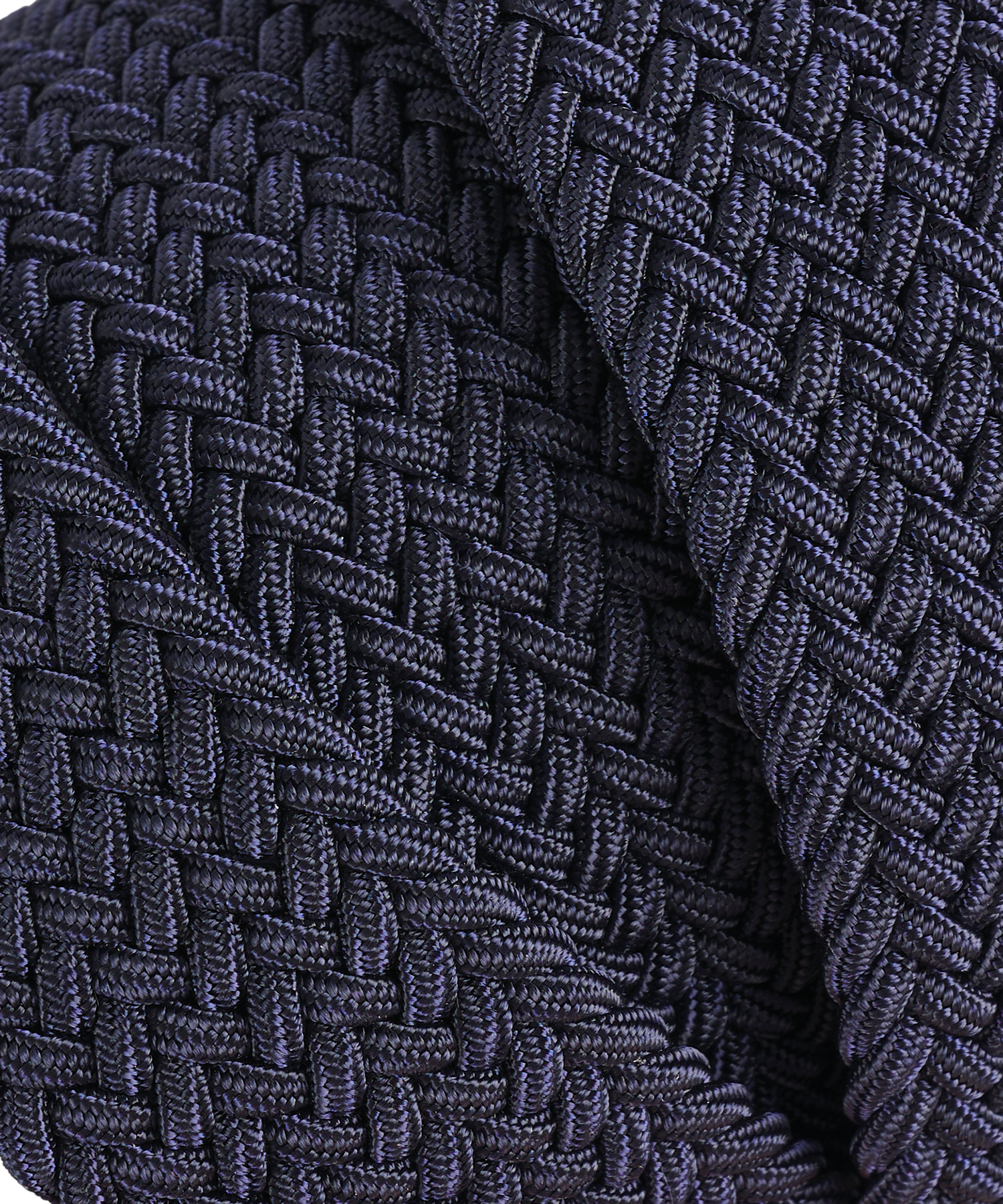 Gevlochten riem elastiek donkerblauw