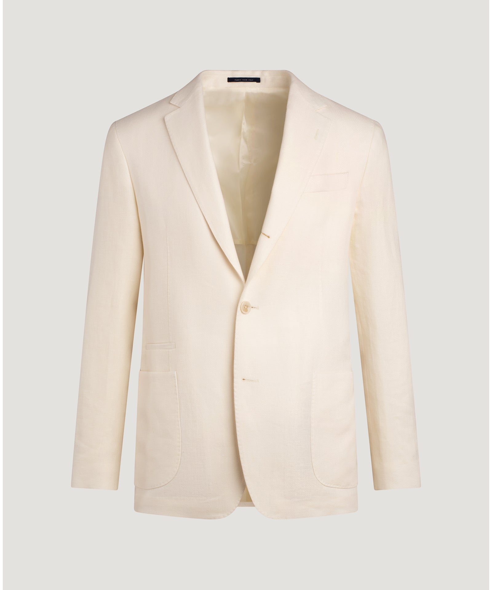 Colbert wol/linnen Drago off-white visgraat