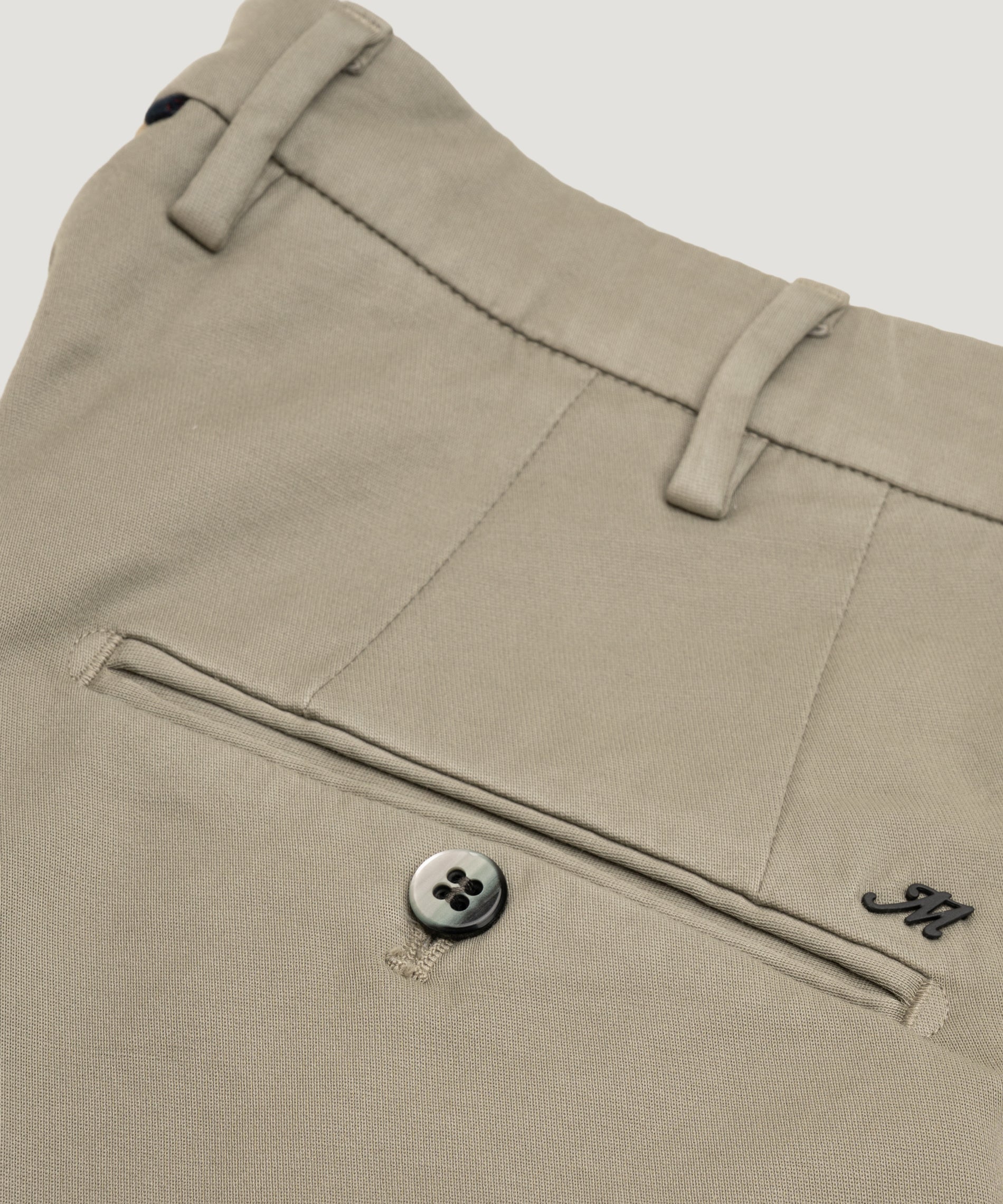 New York Style knitted chino katoen stretch khaki