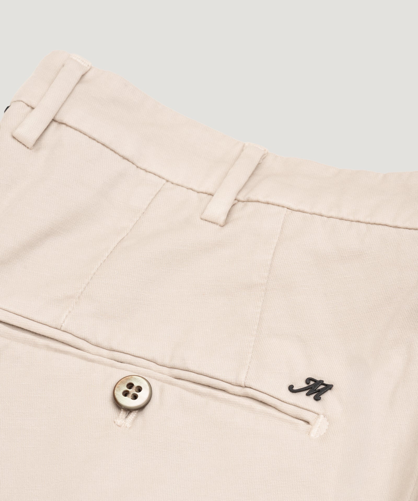 New York Style knitted chino katoen stretch zand