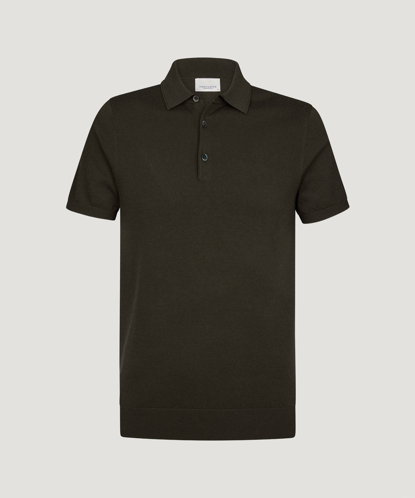 Luxury basic polo donkerbruin