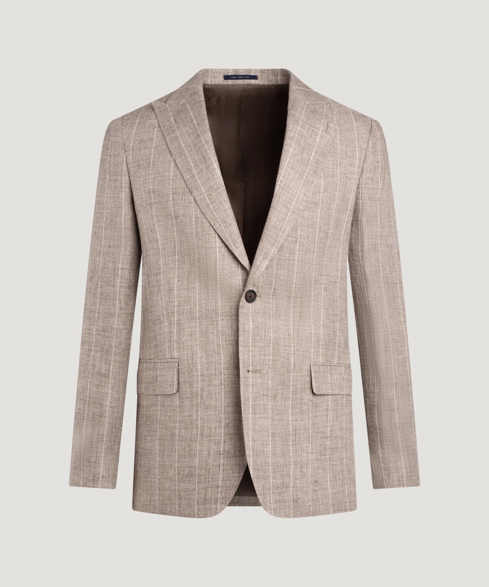 Pak linnen Solbiati Nobel lichtbruin gestreept