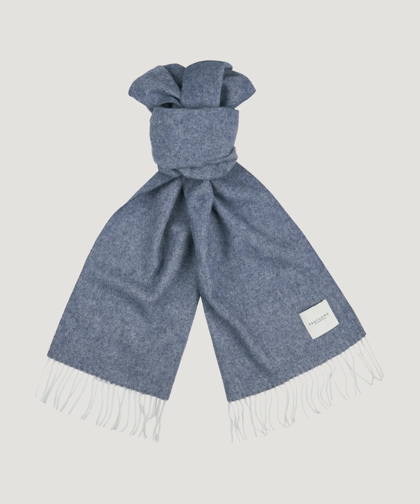 Sjaal lamswol middenblauw