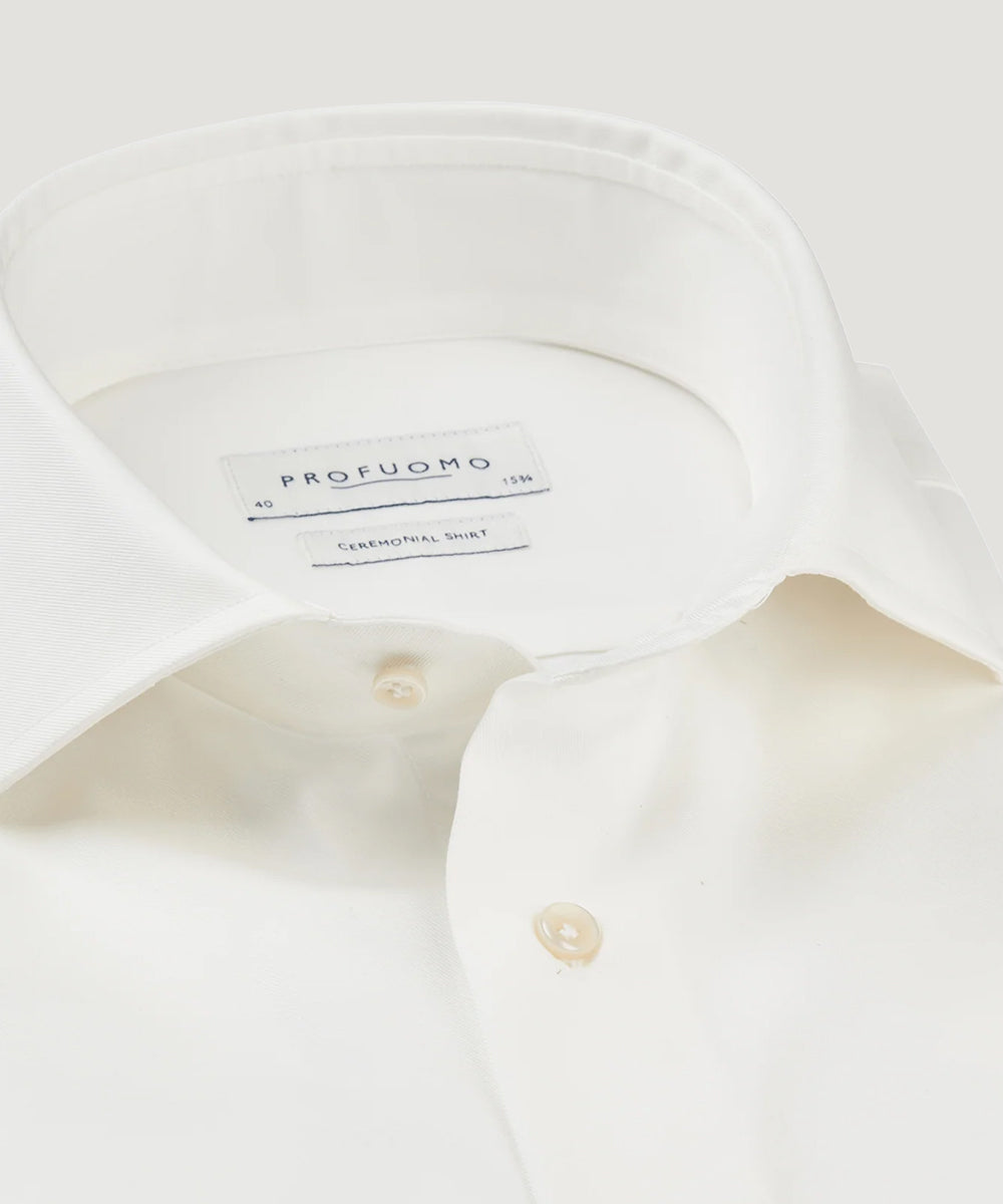 Trouw overhemd twill off-white