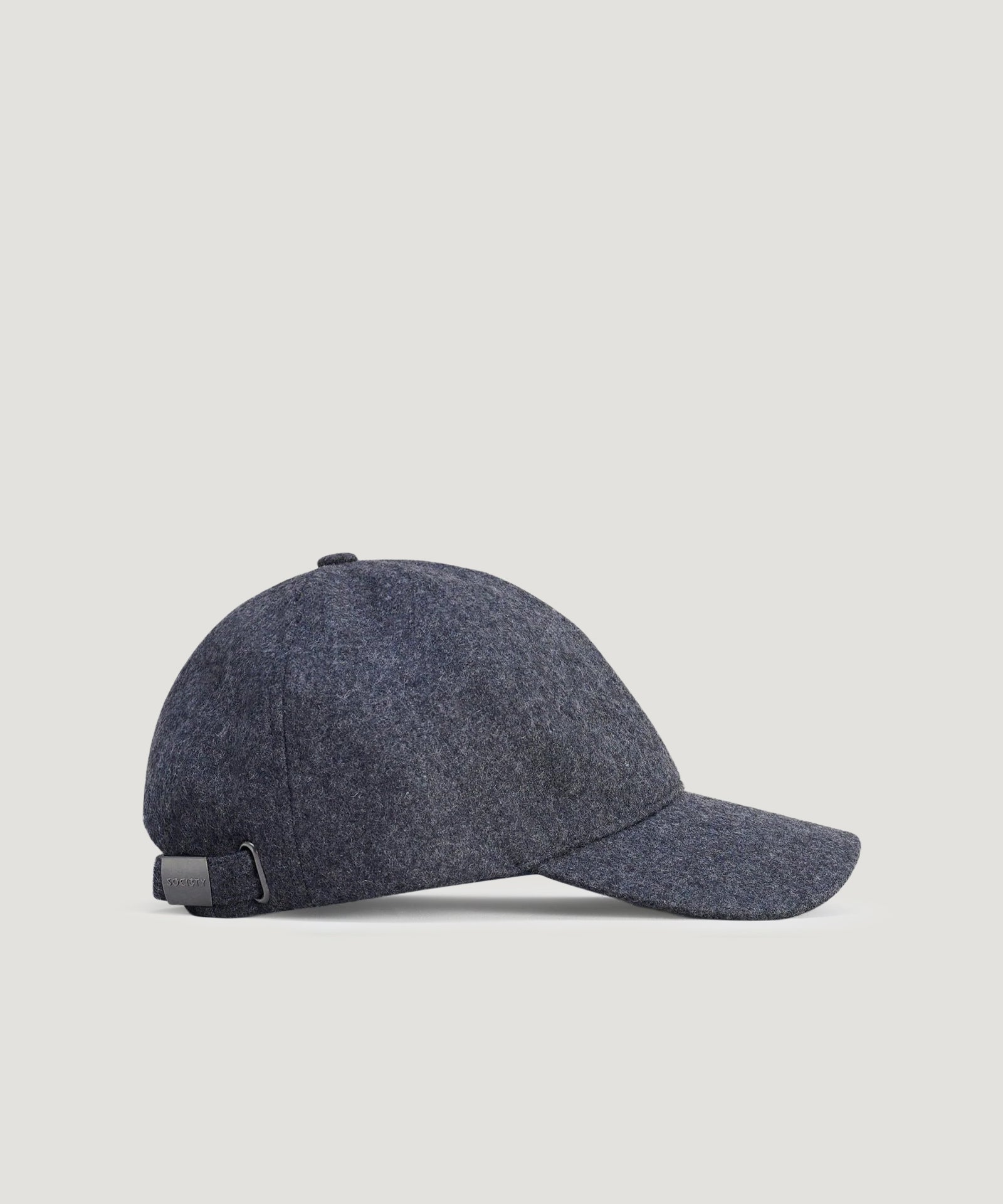 Baseball cap Melton-wol antraciet (made by Christys' London)