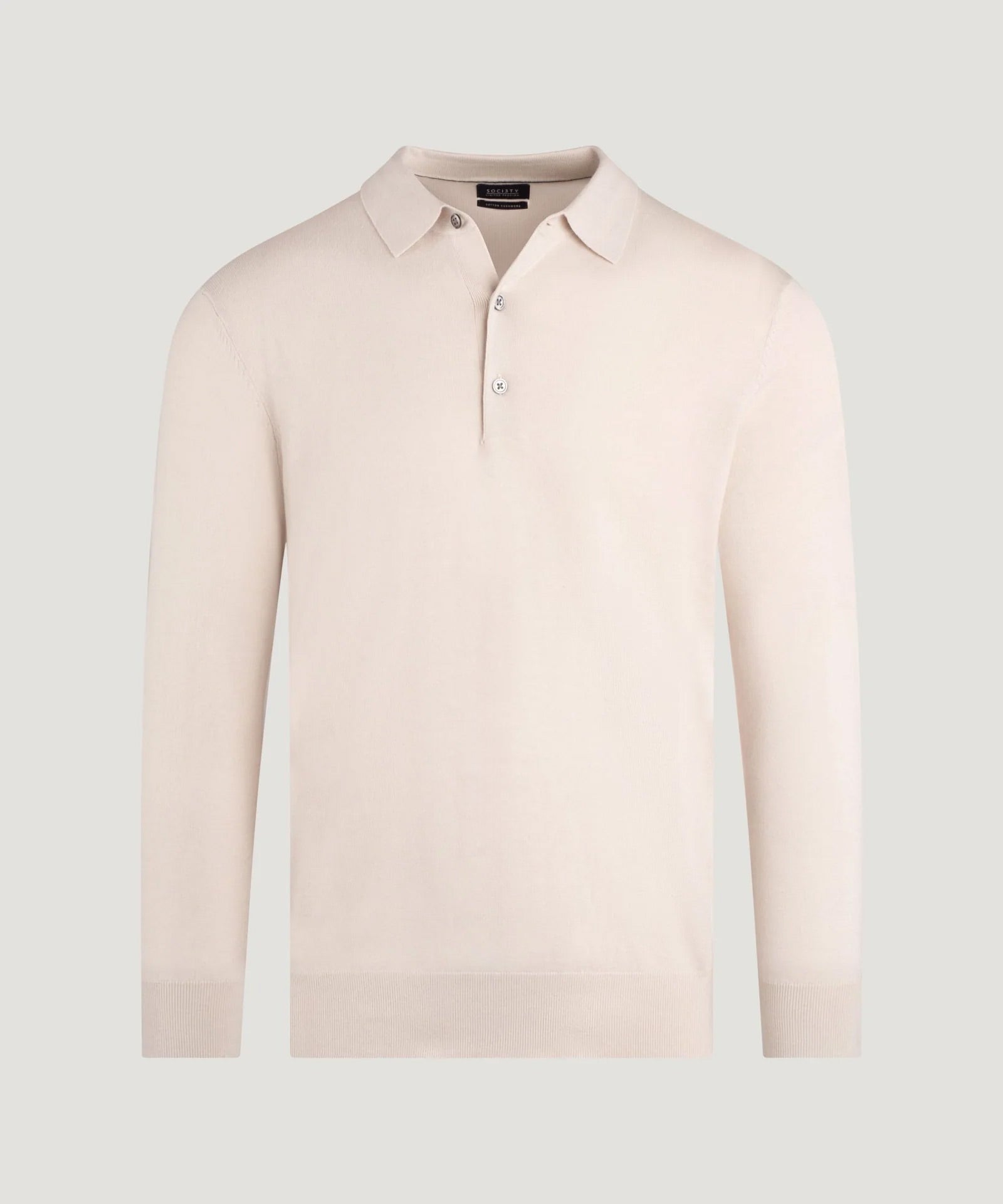 Long sleeve polo Cotton Cashmere off-white