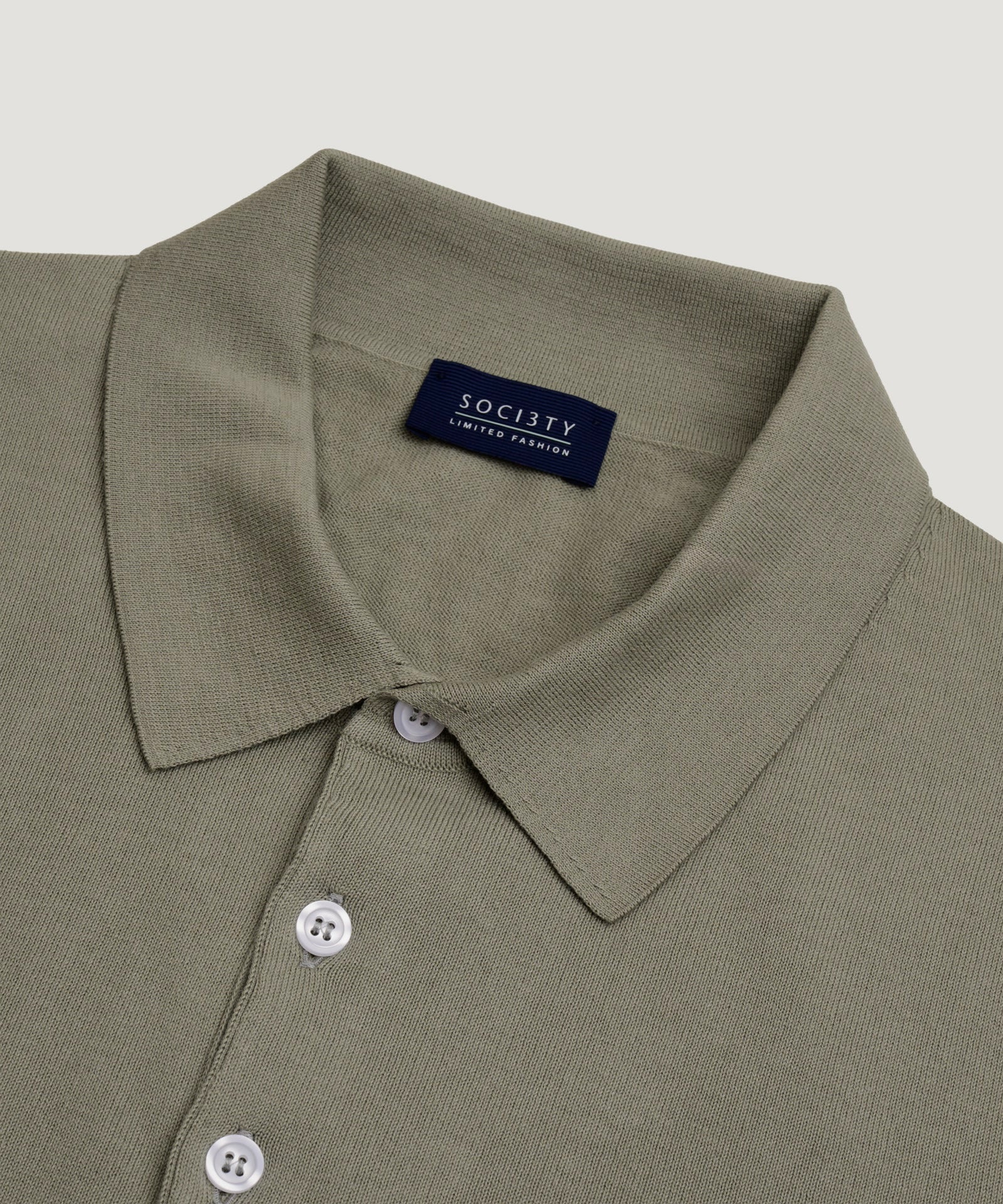 Polo fine 4-ply katoen saliegroen