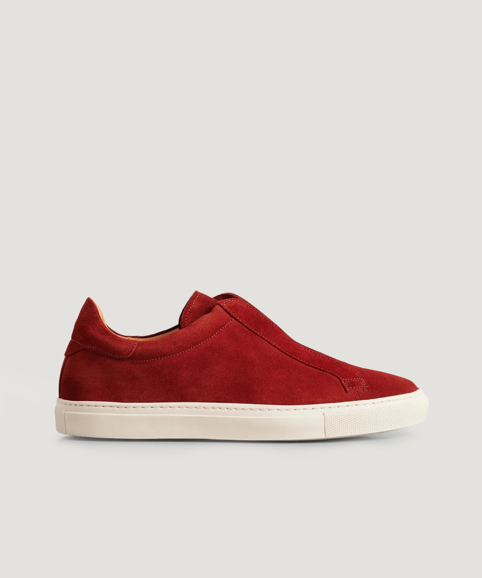 Slip-on sneaker suède rood