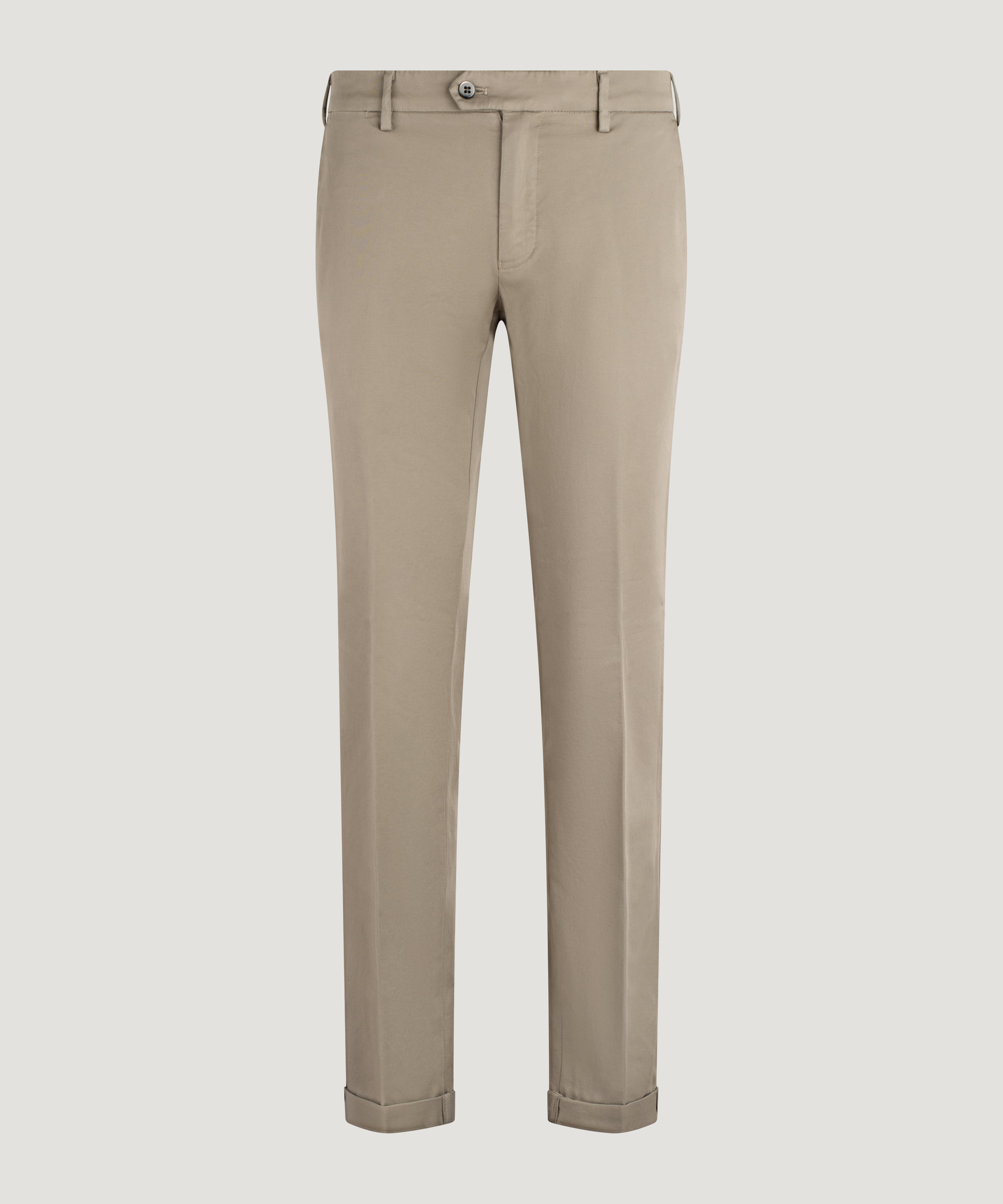 New York Style knitted chino katoen stretch khaki